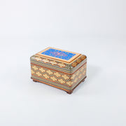Rectangular Jewelry Box – Full Khatam – Hand-Painted – Khatam Interior – Size 12 × 18 cm