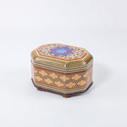 Rectangular Jewelry Box – Full Khatam – Hand-Painted – Khatam Interior – Size 14 × 18 cm