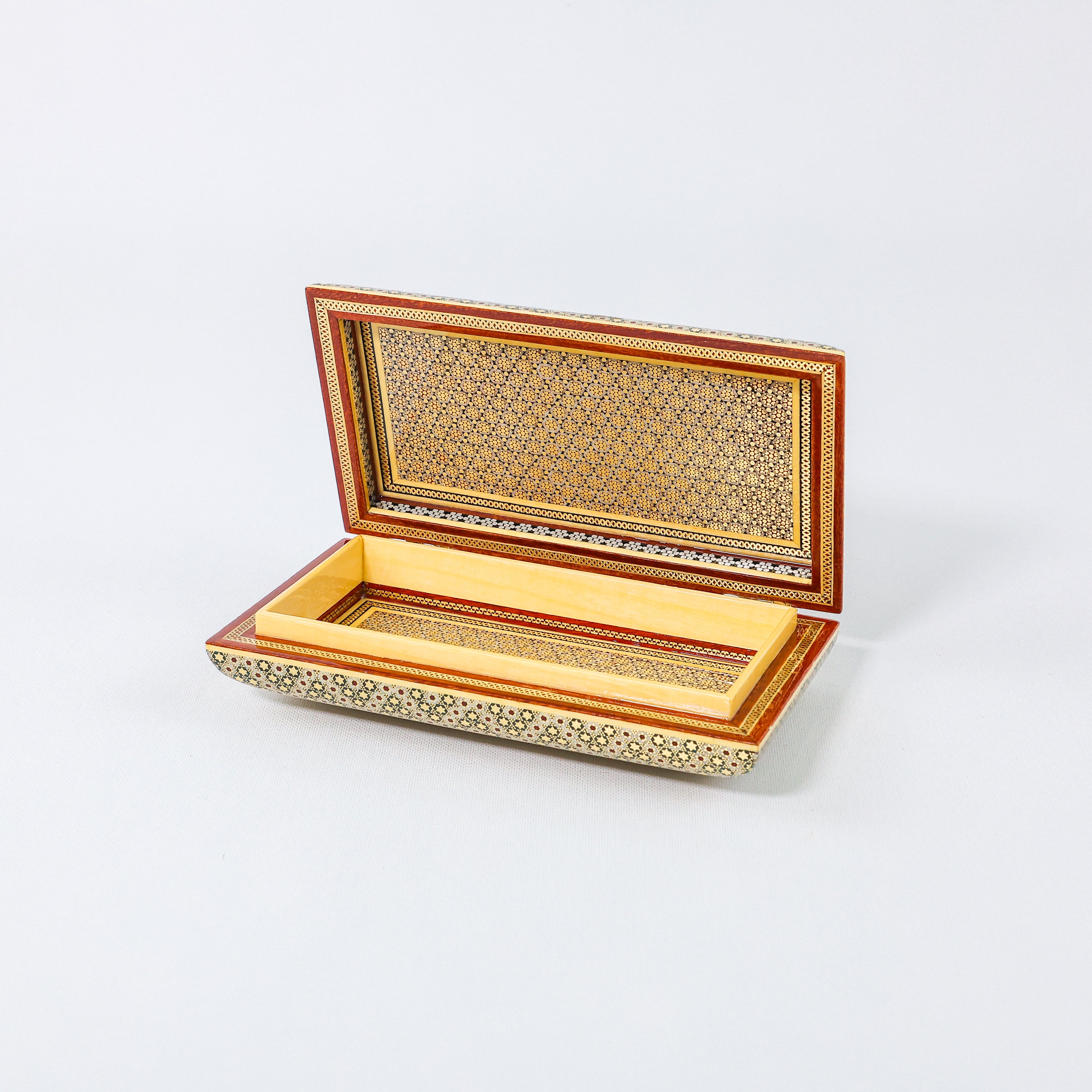 Khatam Box – Soap Shape Arched Lid – Size 11 × 19 cm