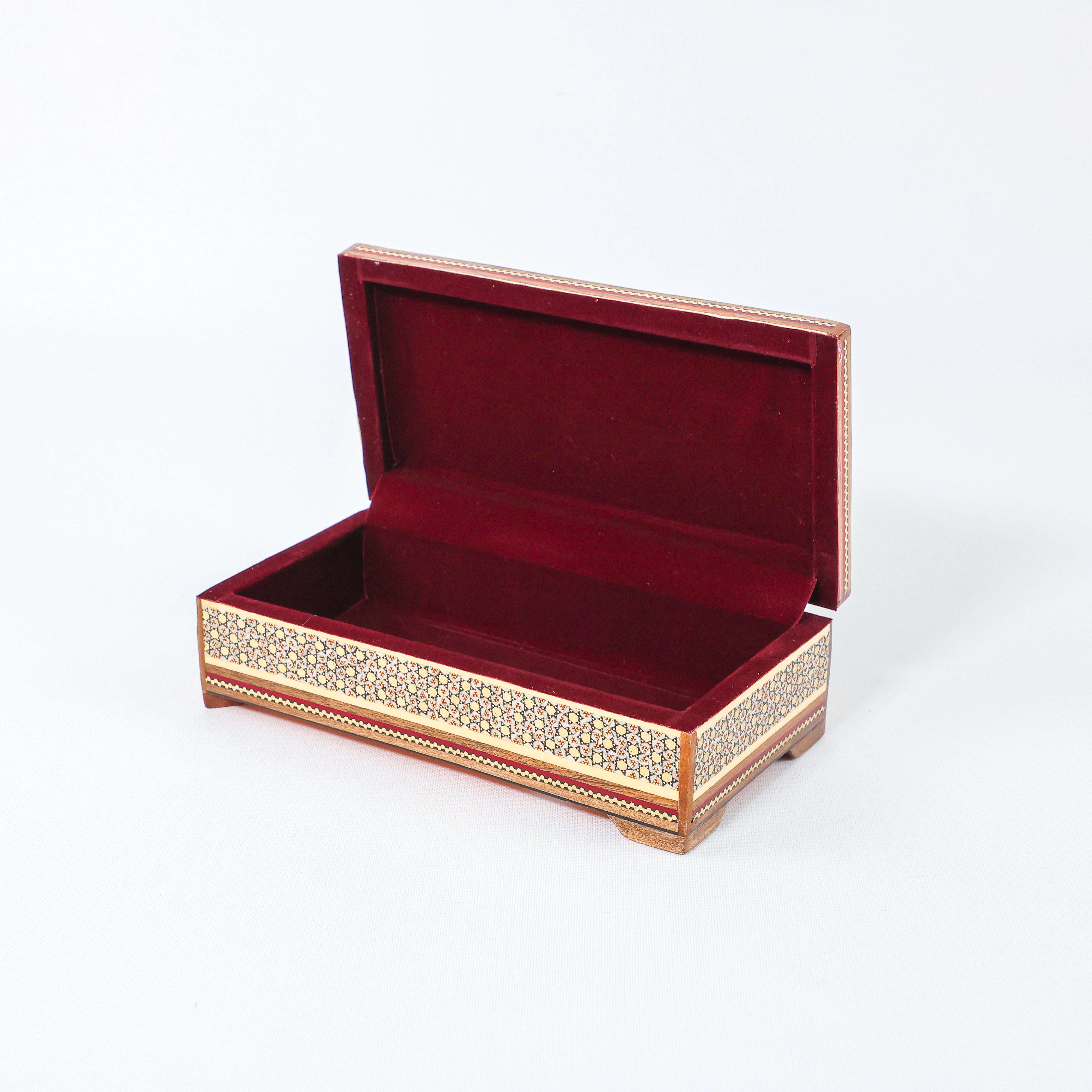 Khatam Box – Velvet Interior – UAE Flag Design – Size 20 × 10 cm