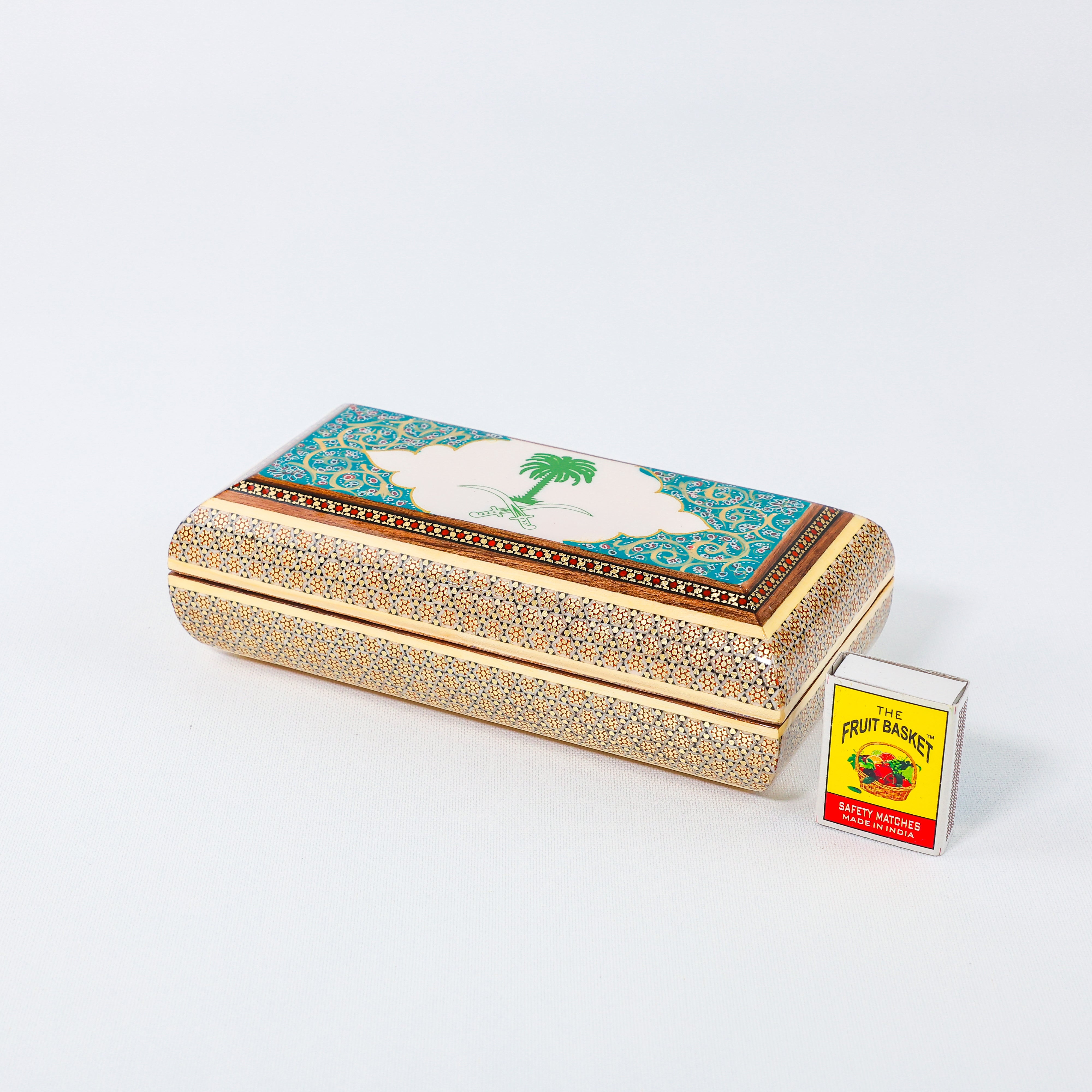 Khatam Box – Premium – Saudi State Design – Size 10 × 20 cm