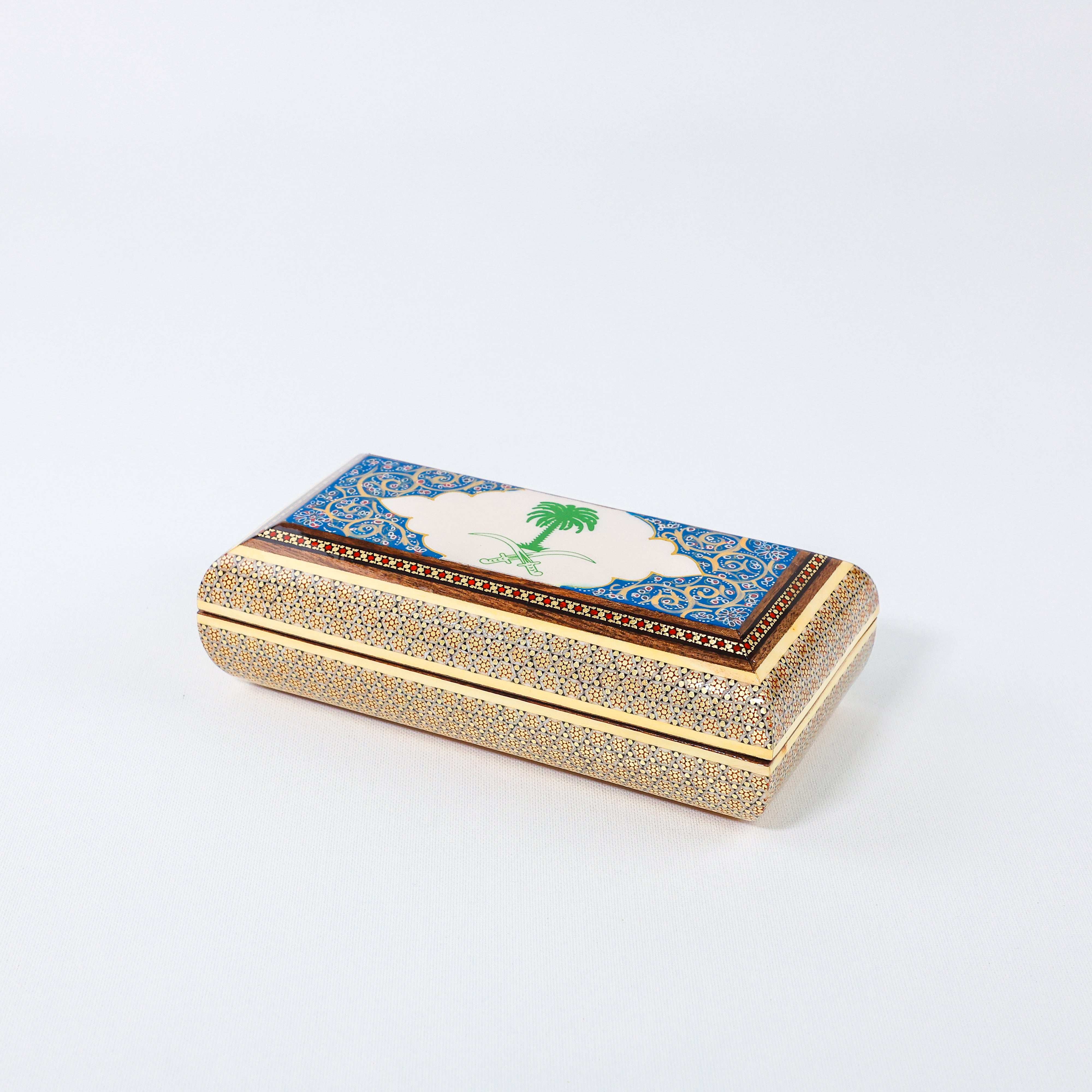 Khatam Box – Premium – Saudi State Design – Size 10 × 20 cm