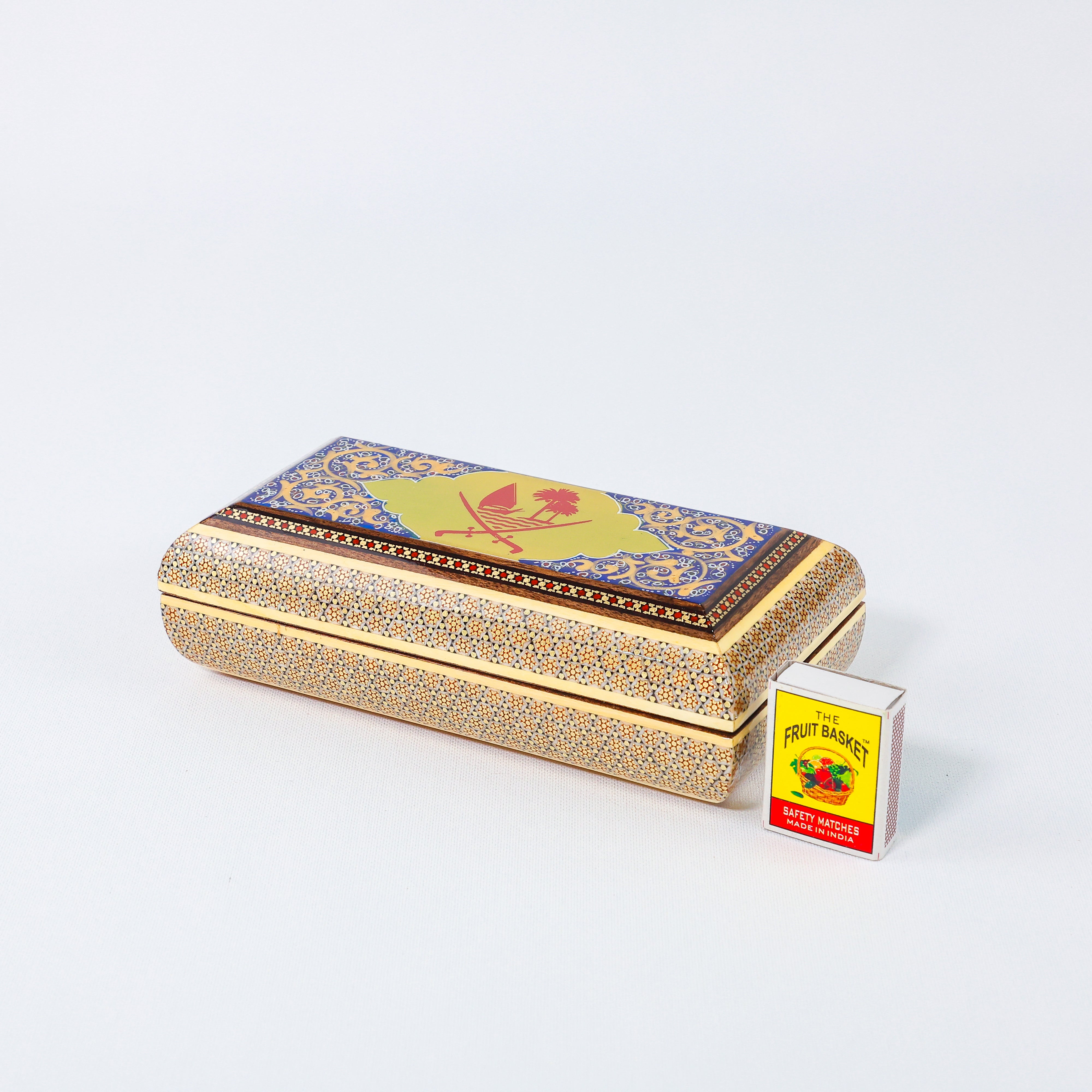 Khatam Box – Premium – State of Qatar Design – Size 10 × 20 cm