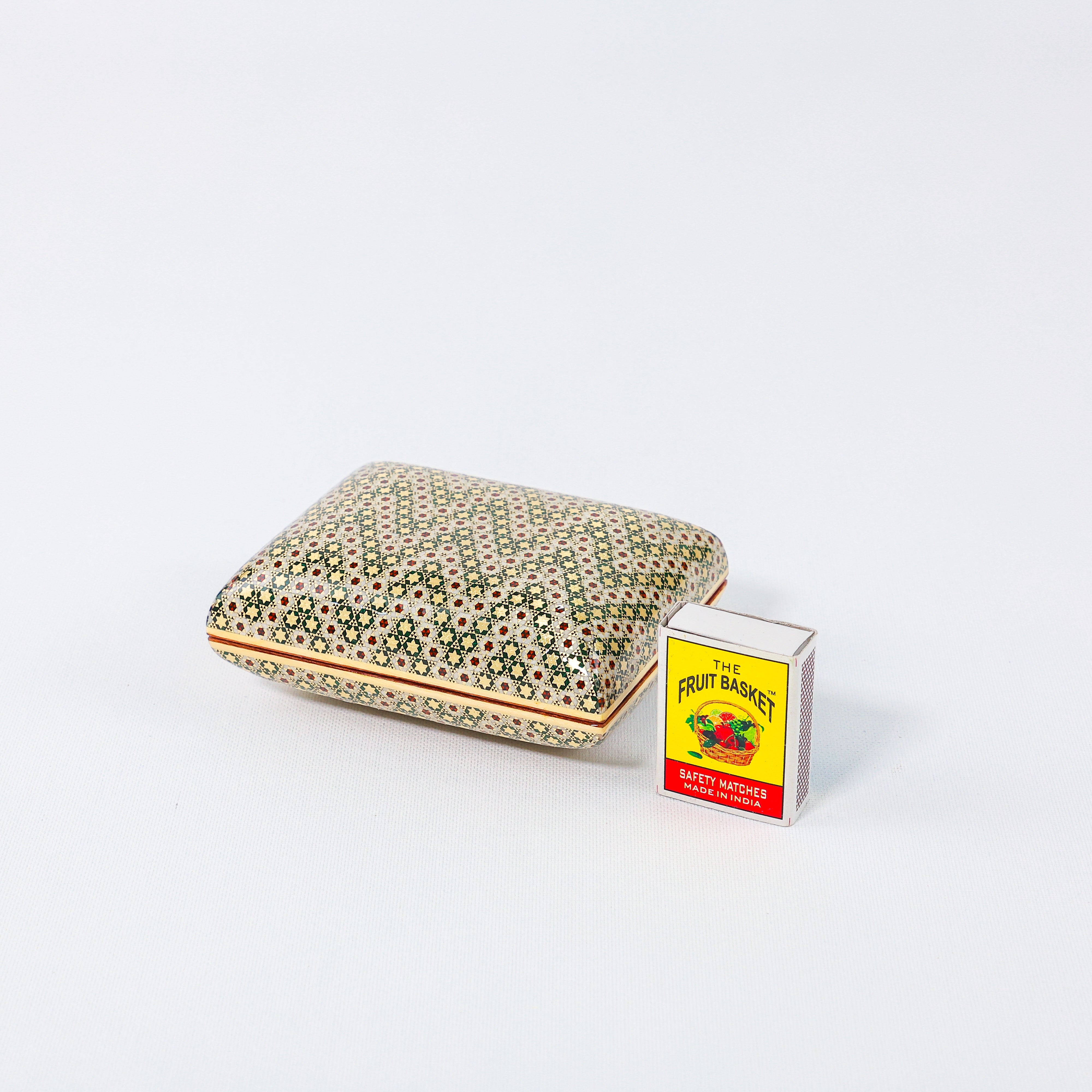 Khatam Box – Soap Shape Arched Lid – Size 8 × 11 cm