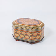Rectangular Jewelry Box – Full Khatam – Hand-Painted – Khatam Interior – Size 15 × 21 cm