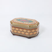 Rectangular Jewelry Box – Full Khatam – Hand-Painted – Khatam Interior – Size 16 × 24 cm