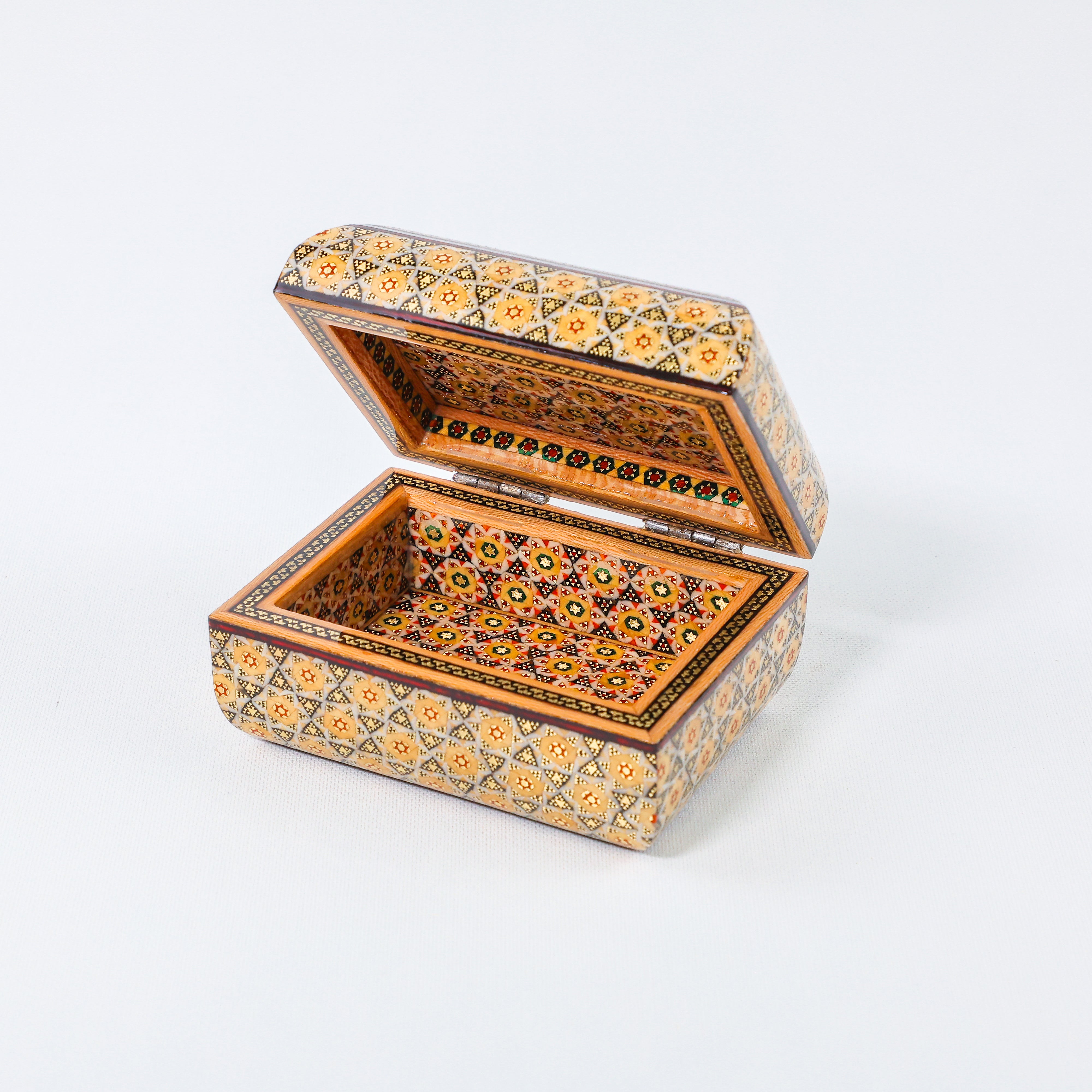 Jewelry Box – Rounded Top & Bottom – Premium – Hand-Painted Tazhib – Size 8 × 11 cm