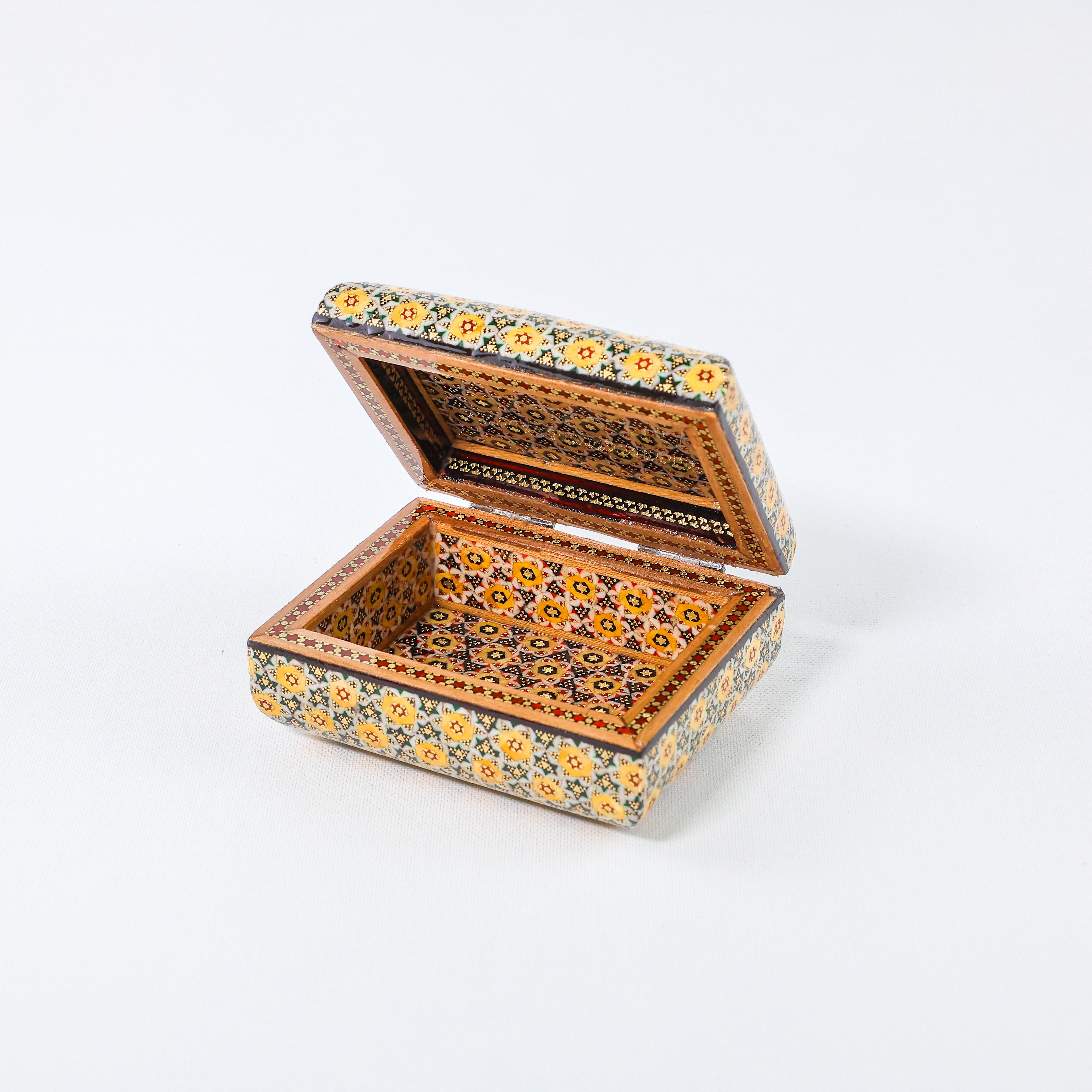 Full Khatam Box – Tazhib Painting – Size 8 × 11 cm