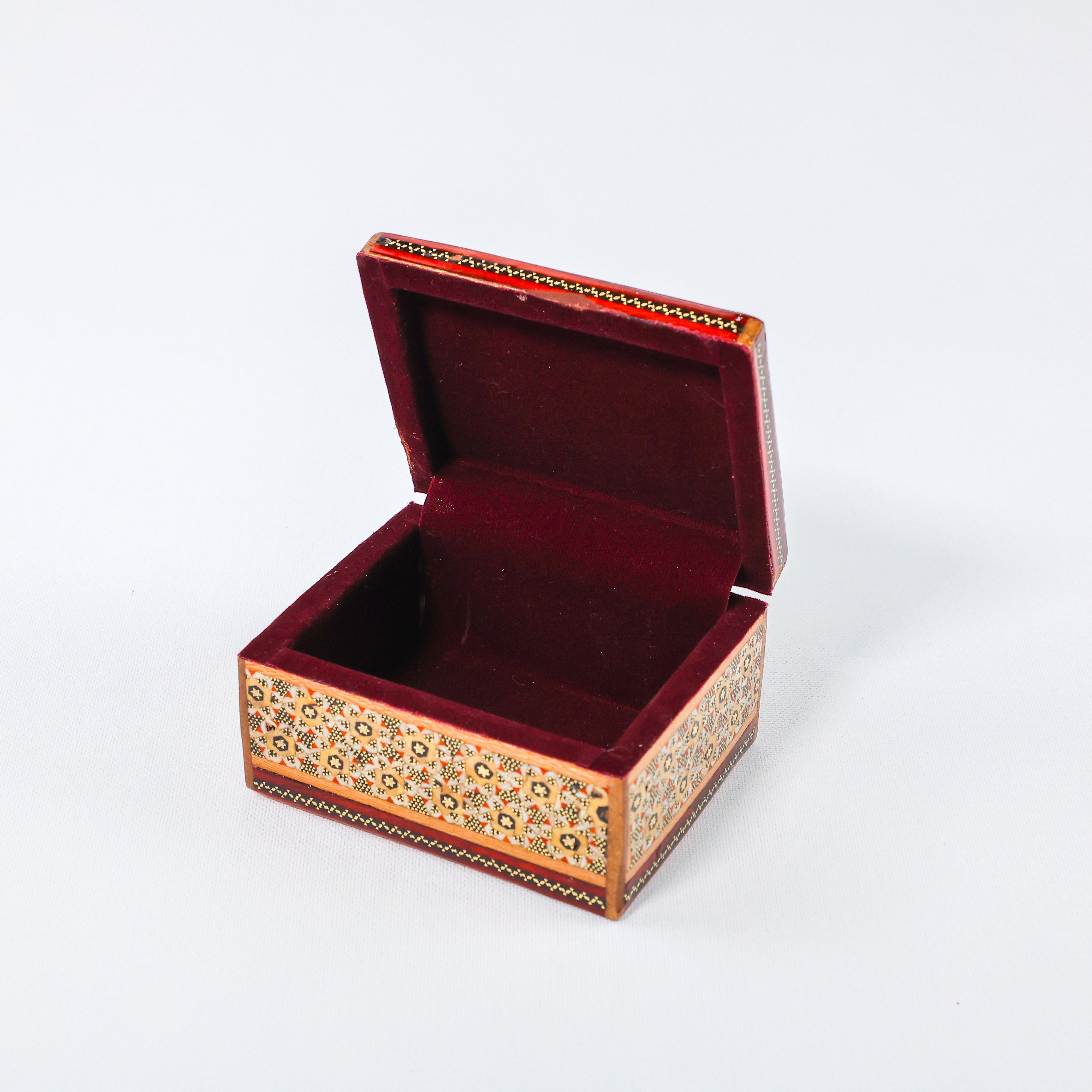 Jewelry Box – Snake Skin Khatam – Velvet Interior – Size 8 × 11 cm