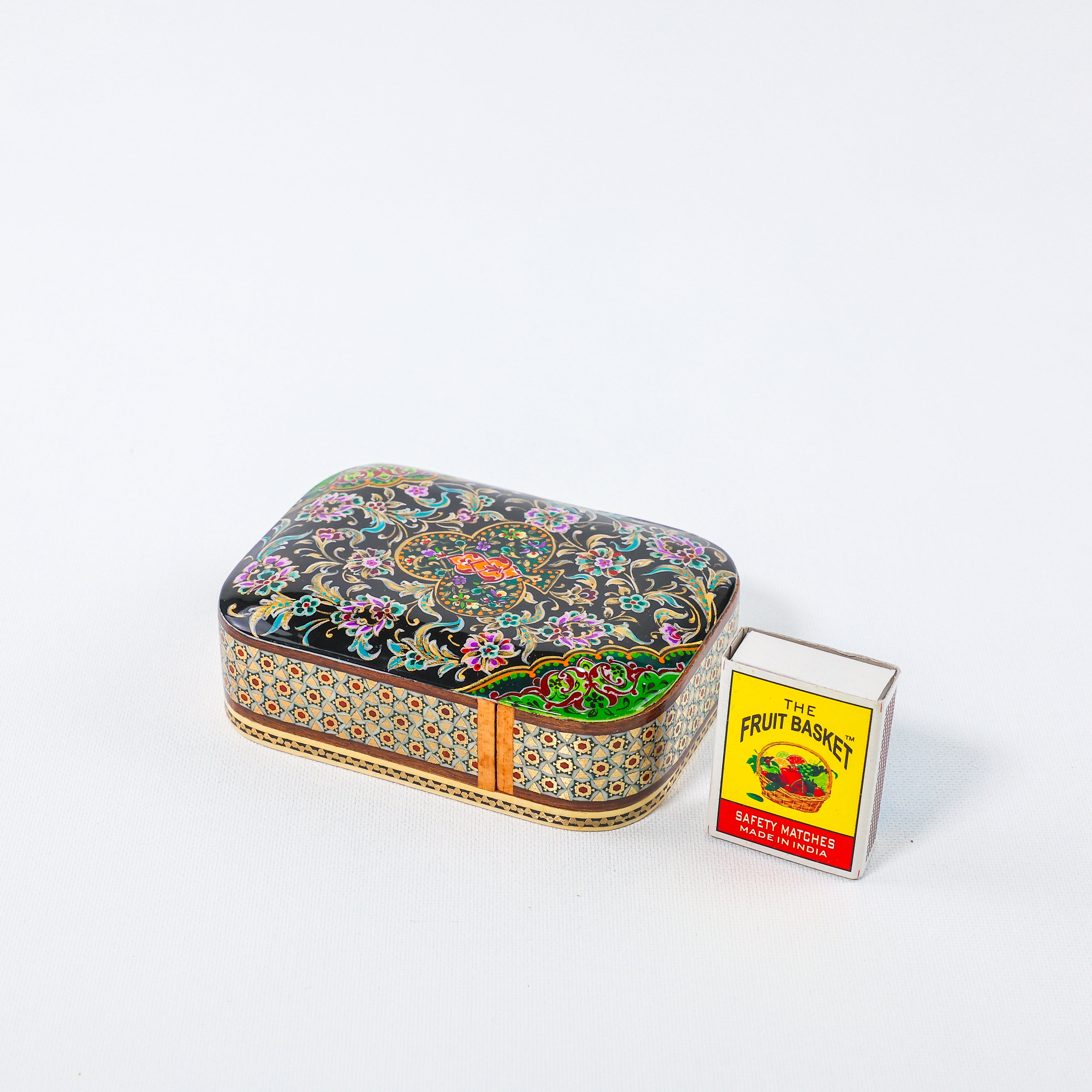 Khatam Slide Box – Khatam with Tazhib Painting – Drawer Style