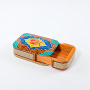 Khatam Slide Box – State of Qatar Emblem Design – Size 8 × 11 cm