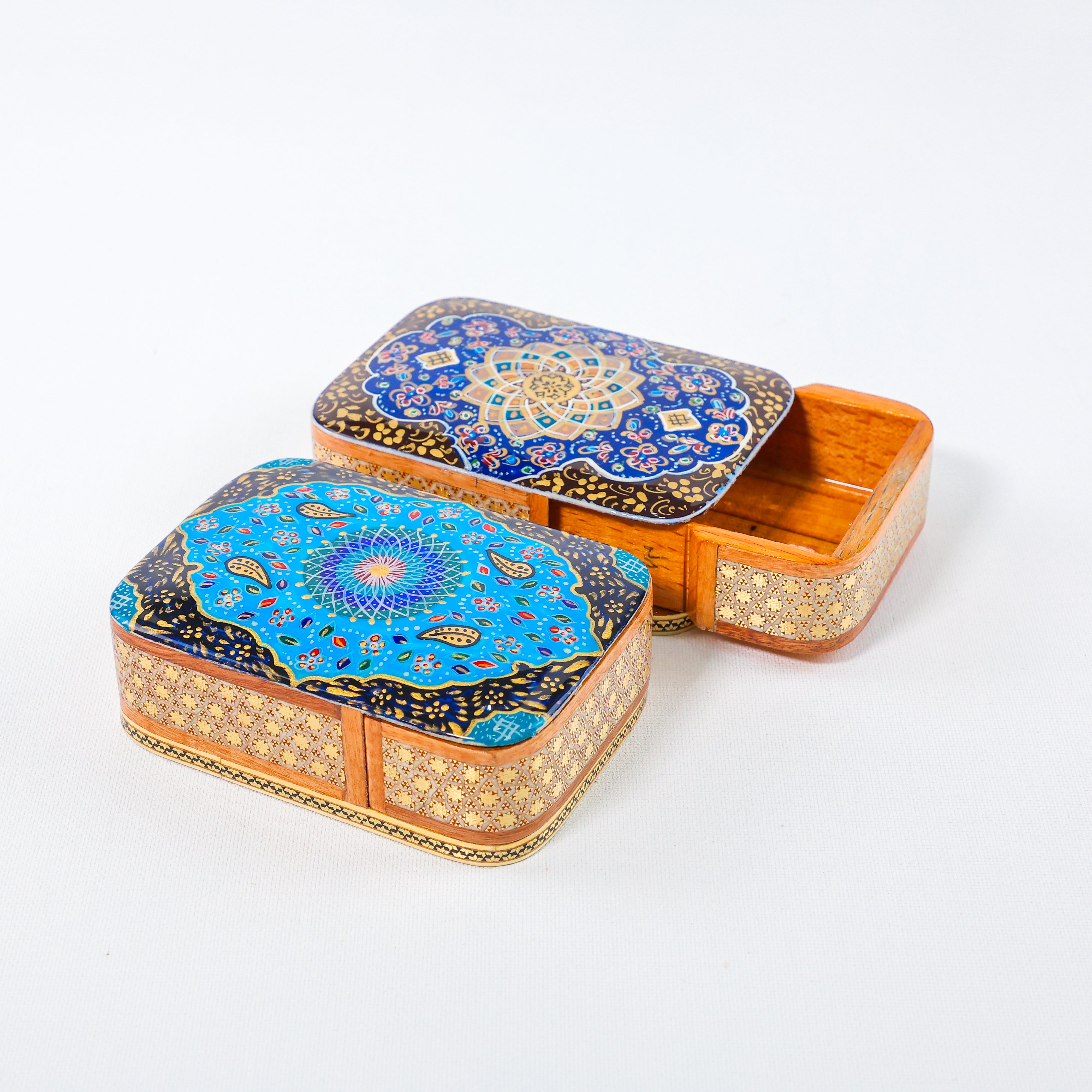 Khatam Slide Box – Premium Tazhib Painting - D1