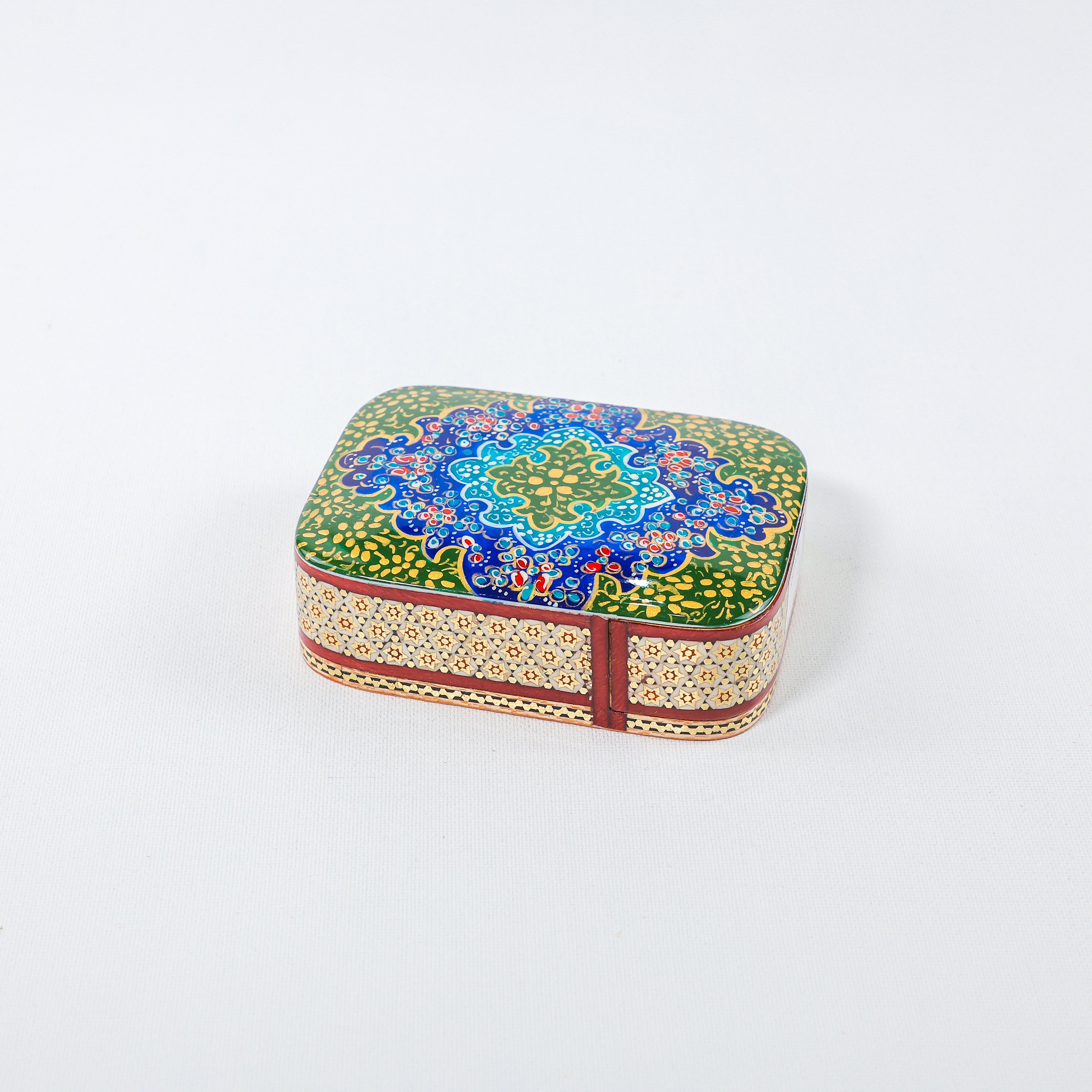 Pastry Container – Glass Khatam – Tazhib Painting