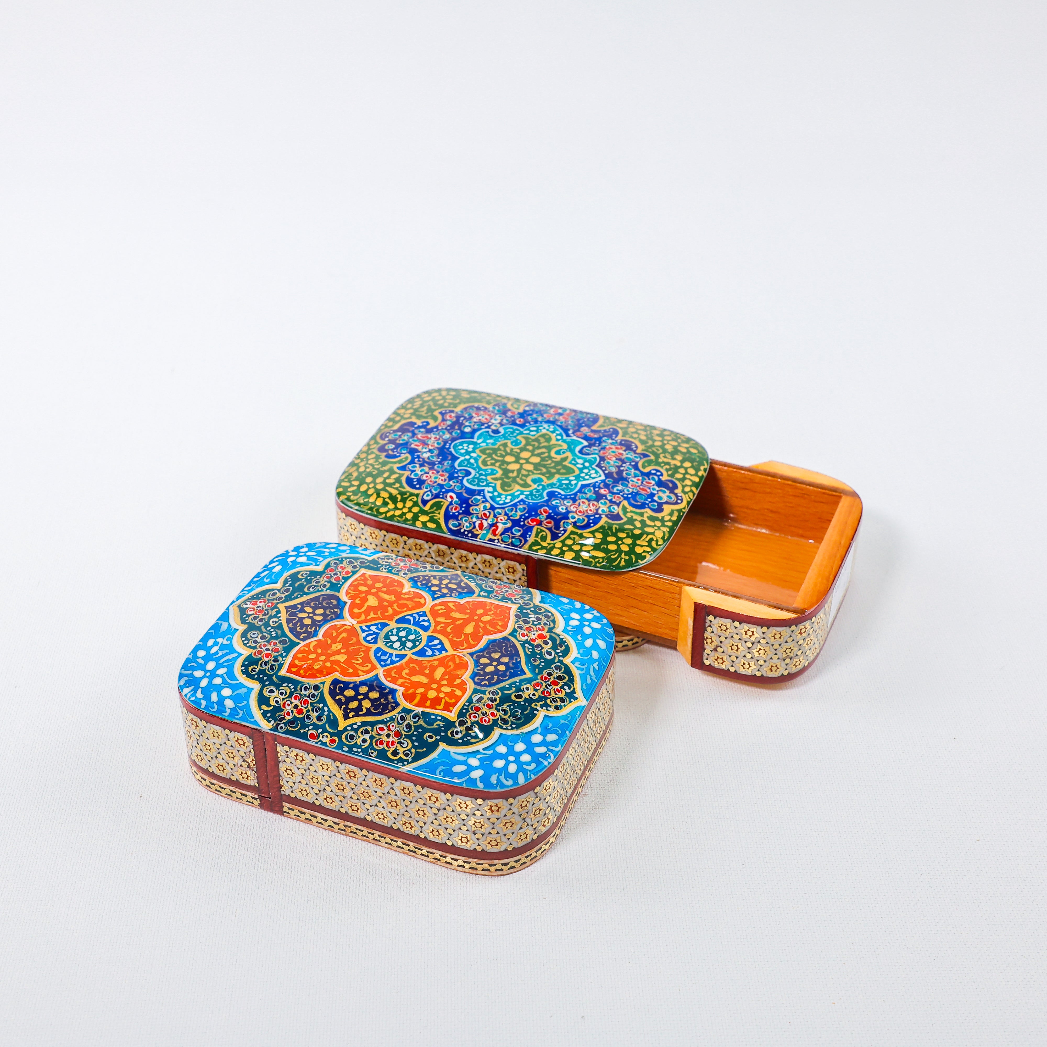 Pastry Container – Glass Khatam – Tazhib Painting