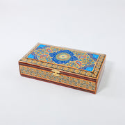 Glove Box – Tazhib Painting – Velvet Interior – Size 12 × 22 cm