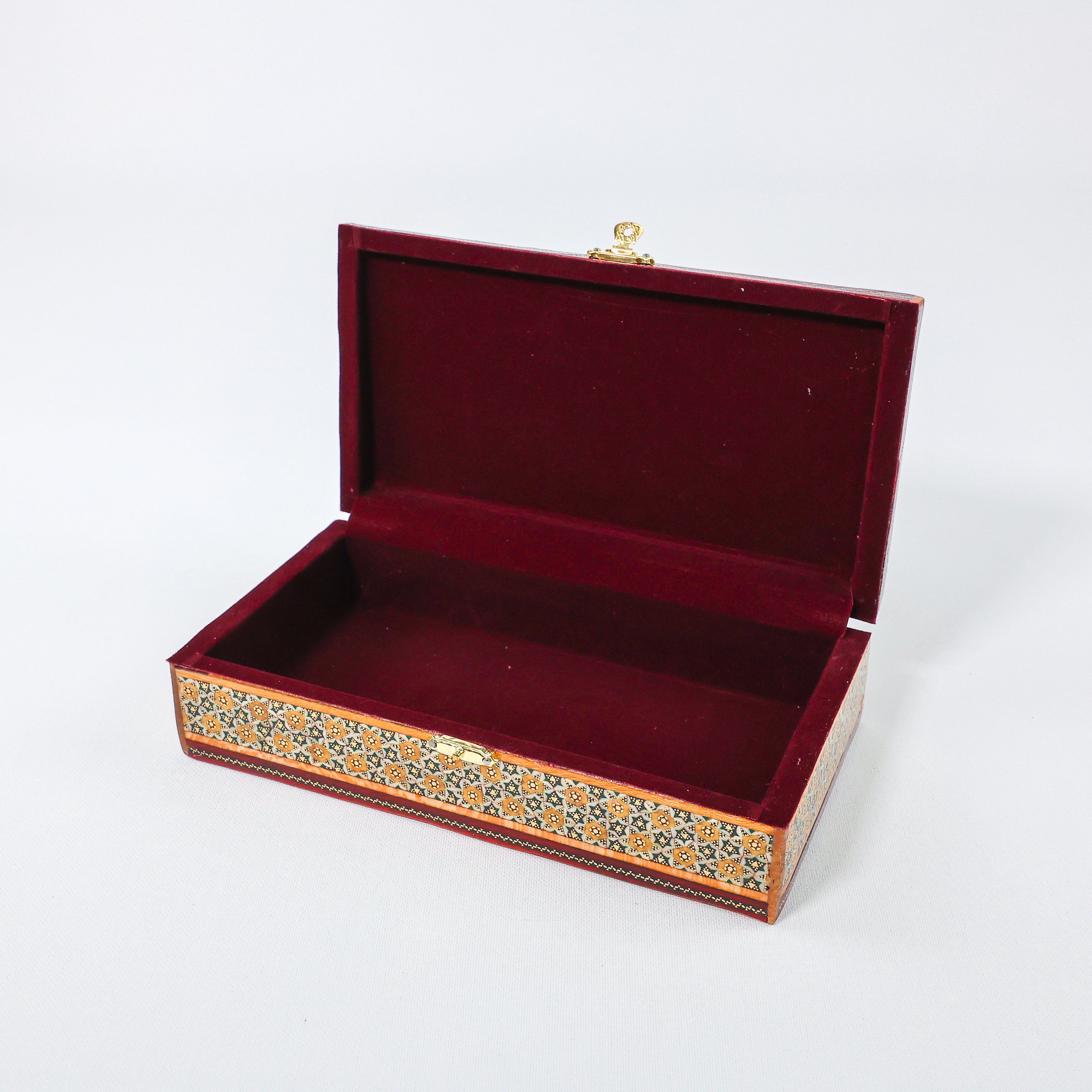 Glove Box – Tazhib Painting – Velvet Interior – Size 12 × 22 cm