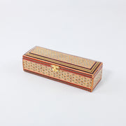 Hinged Pen Case – Full Khatam – Khatam Interior – Size 20 × 6 cm