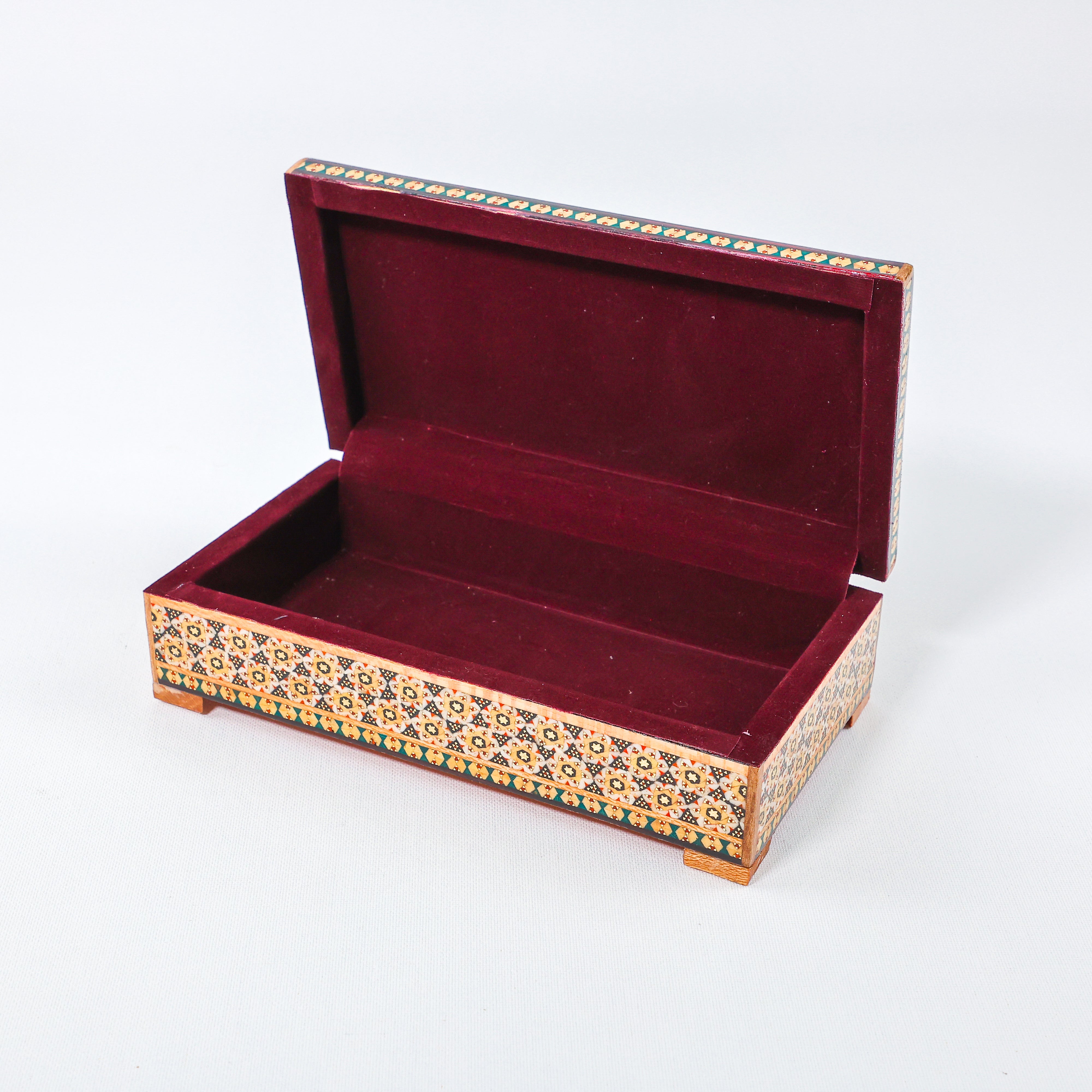 Glove Box – Full Khatam – Velvet Interior – Size 10 × 20 cm