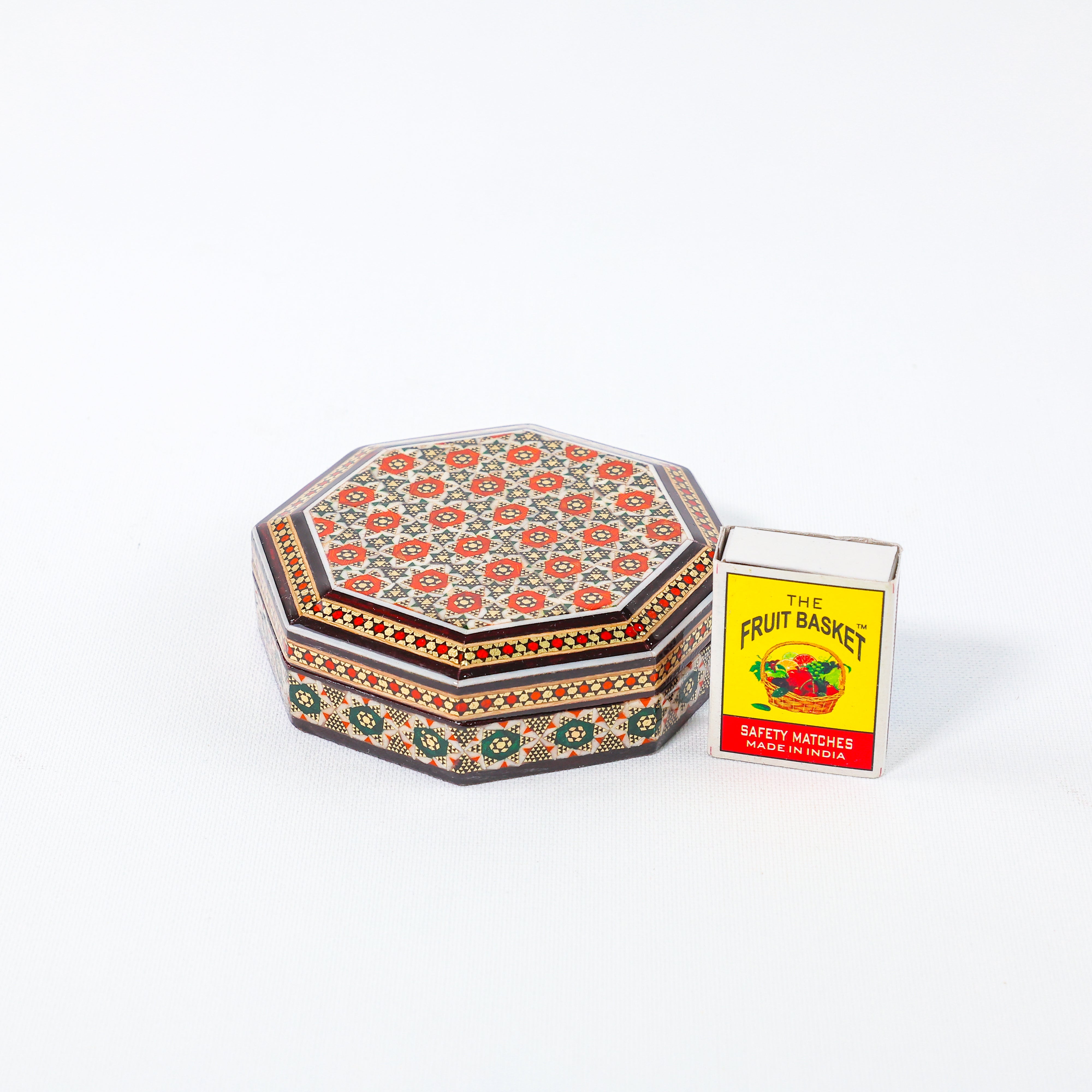 Hexagonal Jewelry Box – Velvet Interior