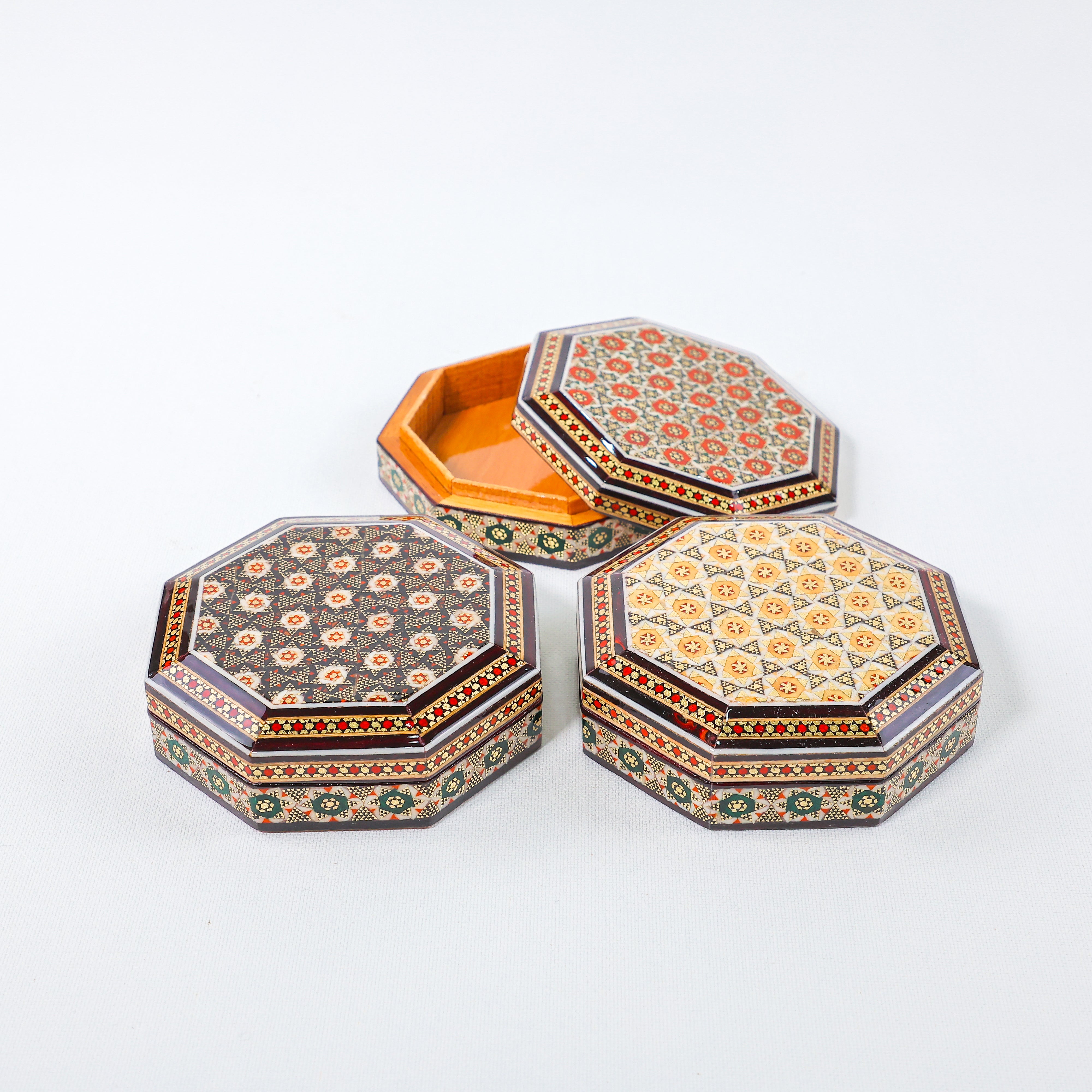 Hexagonal Jewelry Box – Velvet Interior