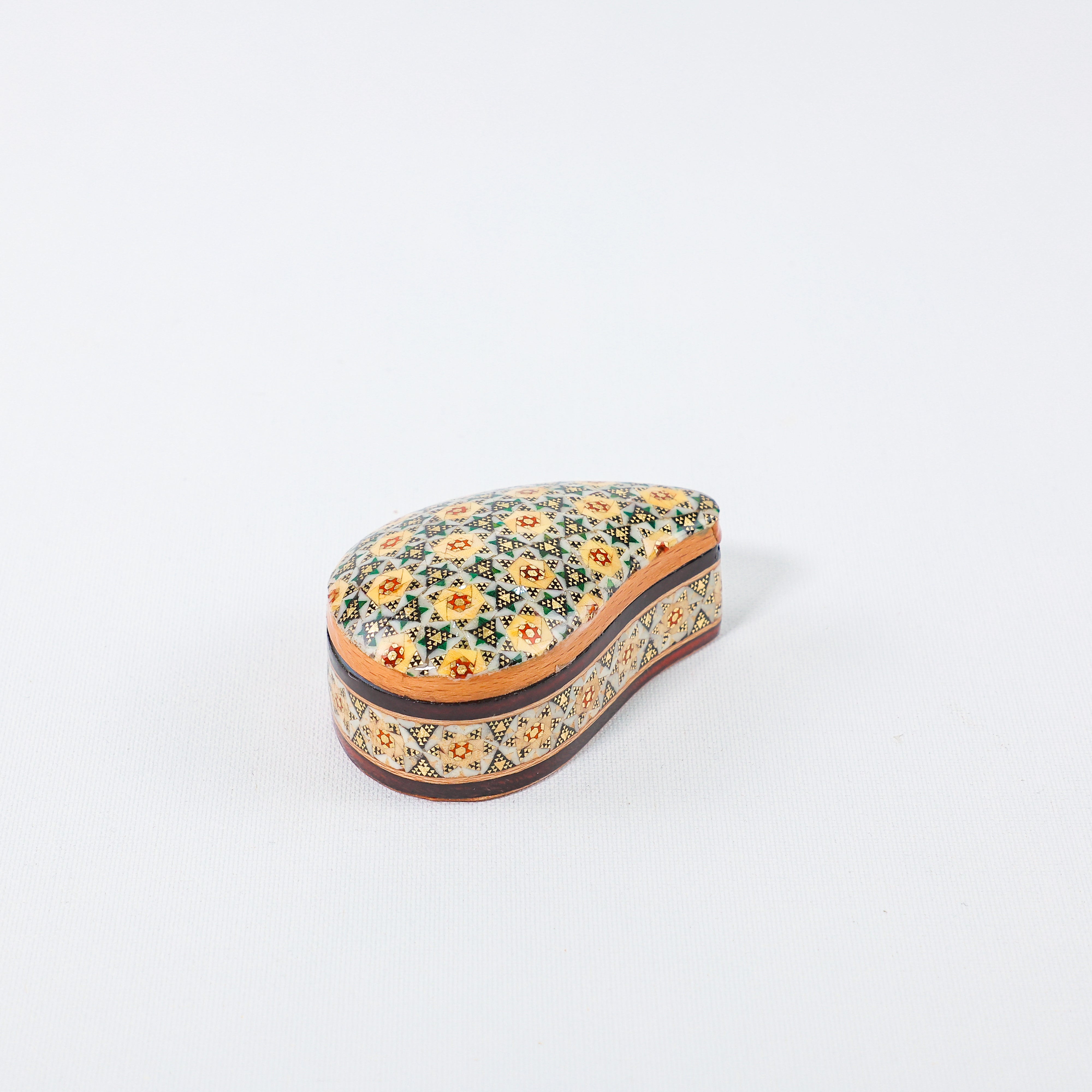 Coin Box – Tear Shape – Full Khatam – Size 8 × 5 cm