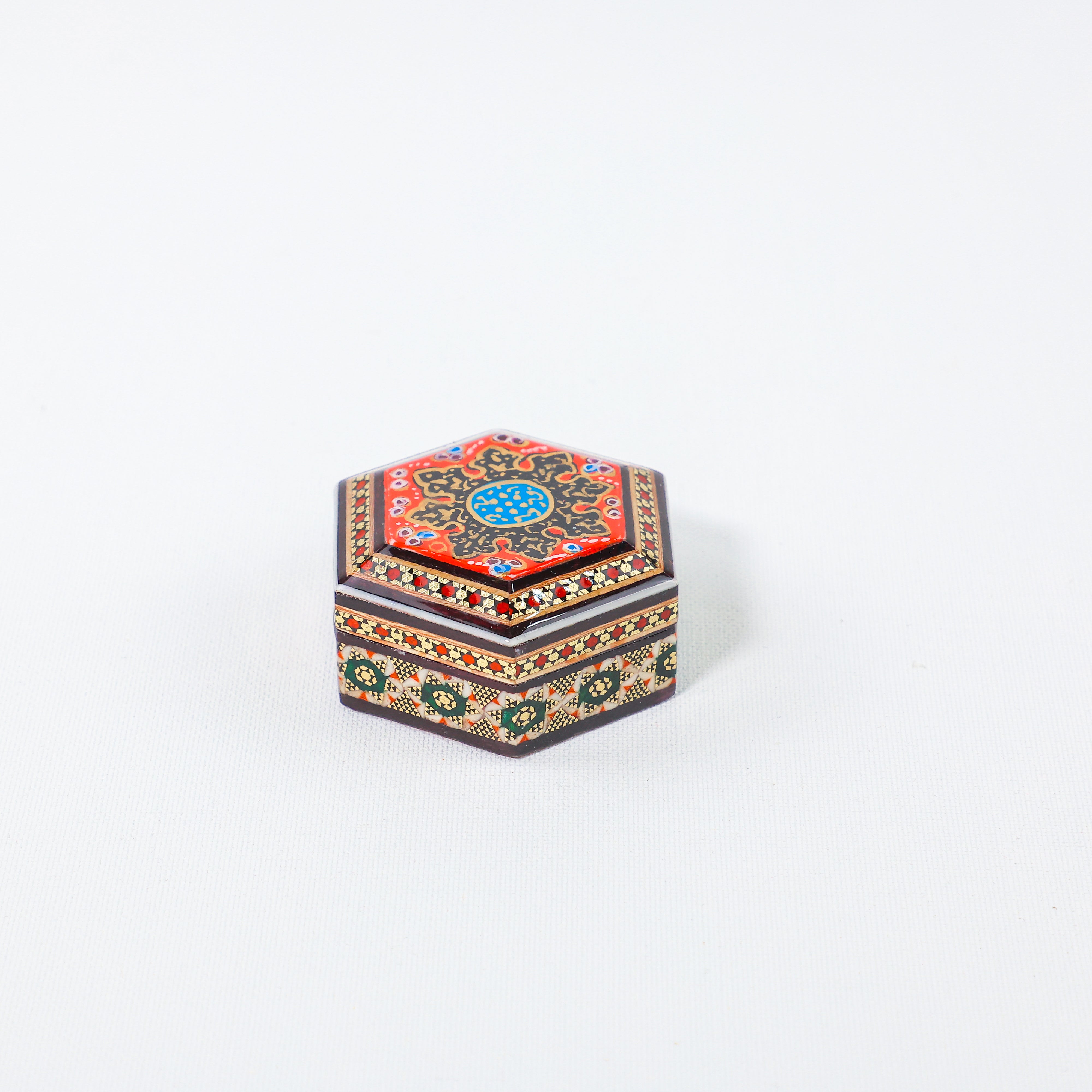 Coin Box – Octagonal Round – Paravari Style – Hand-Painted