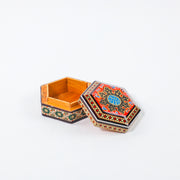 Coin Box – Octagonal Round – Paravari Style – Hand-Painted