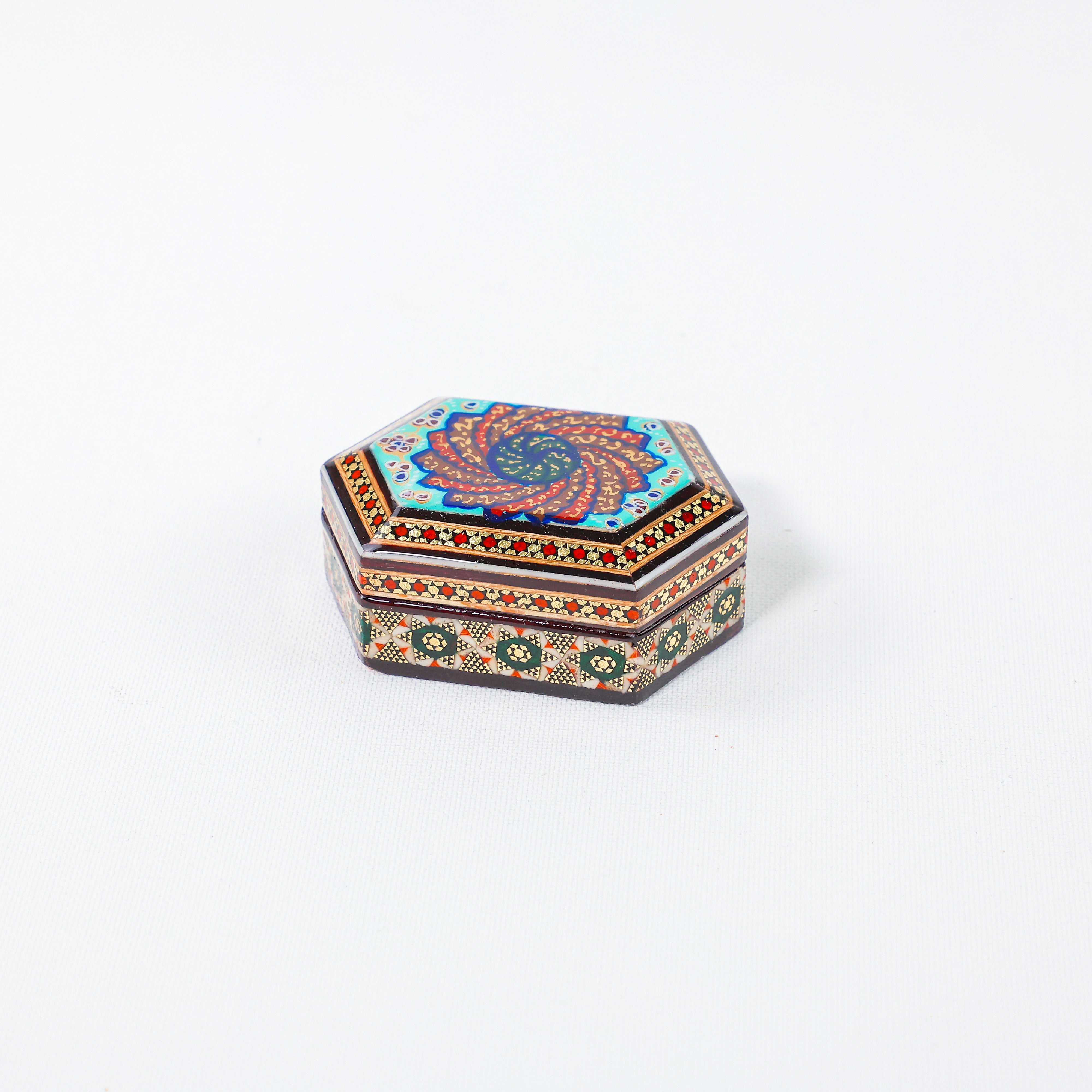 Coin Box – Octagonal Rectangular – Paravari Style – Hand-Painted