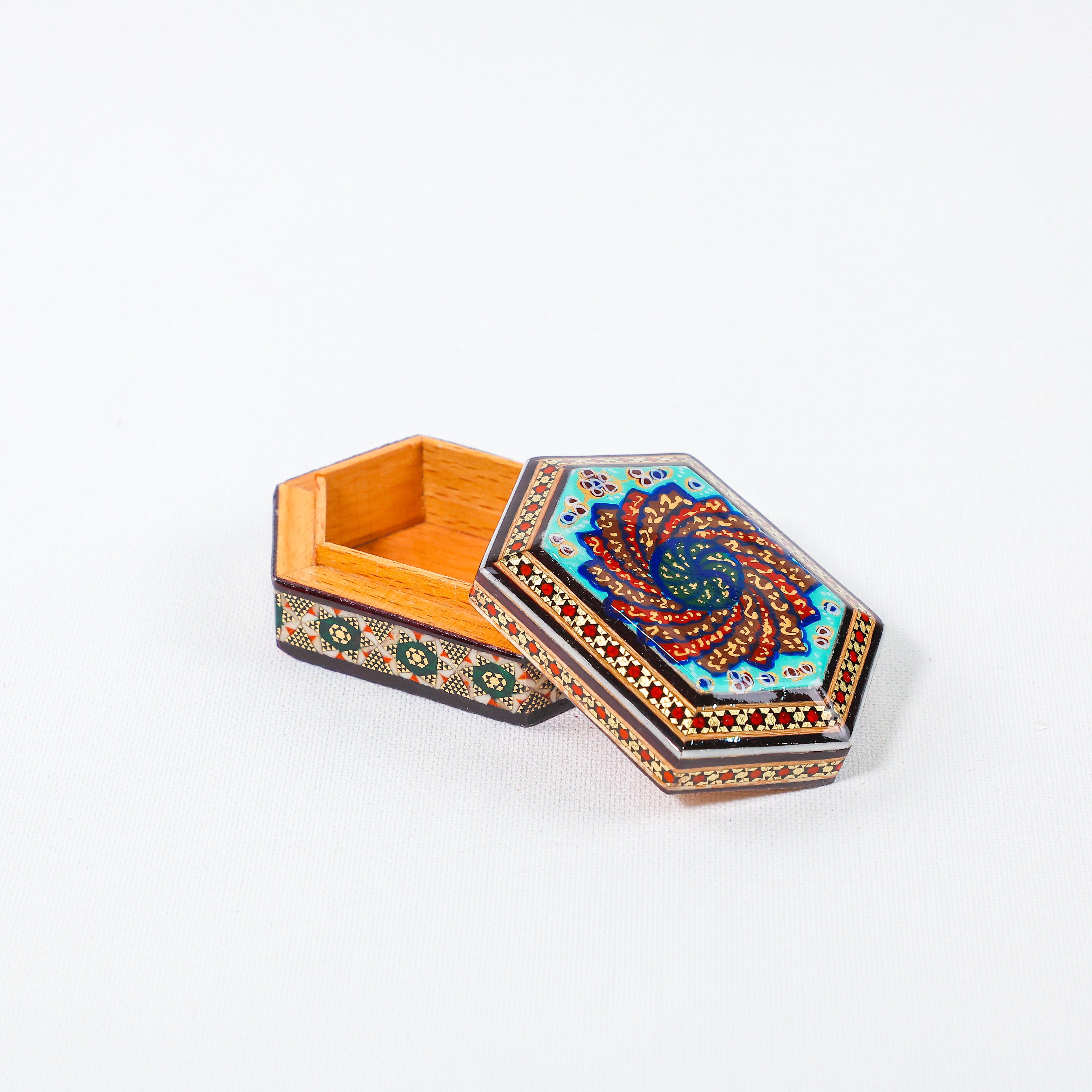 Coin Box – Octagonal Rectangular – Paravari Style – Hand-Painted