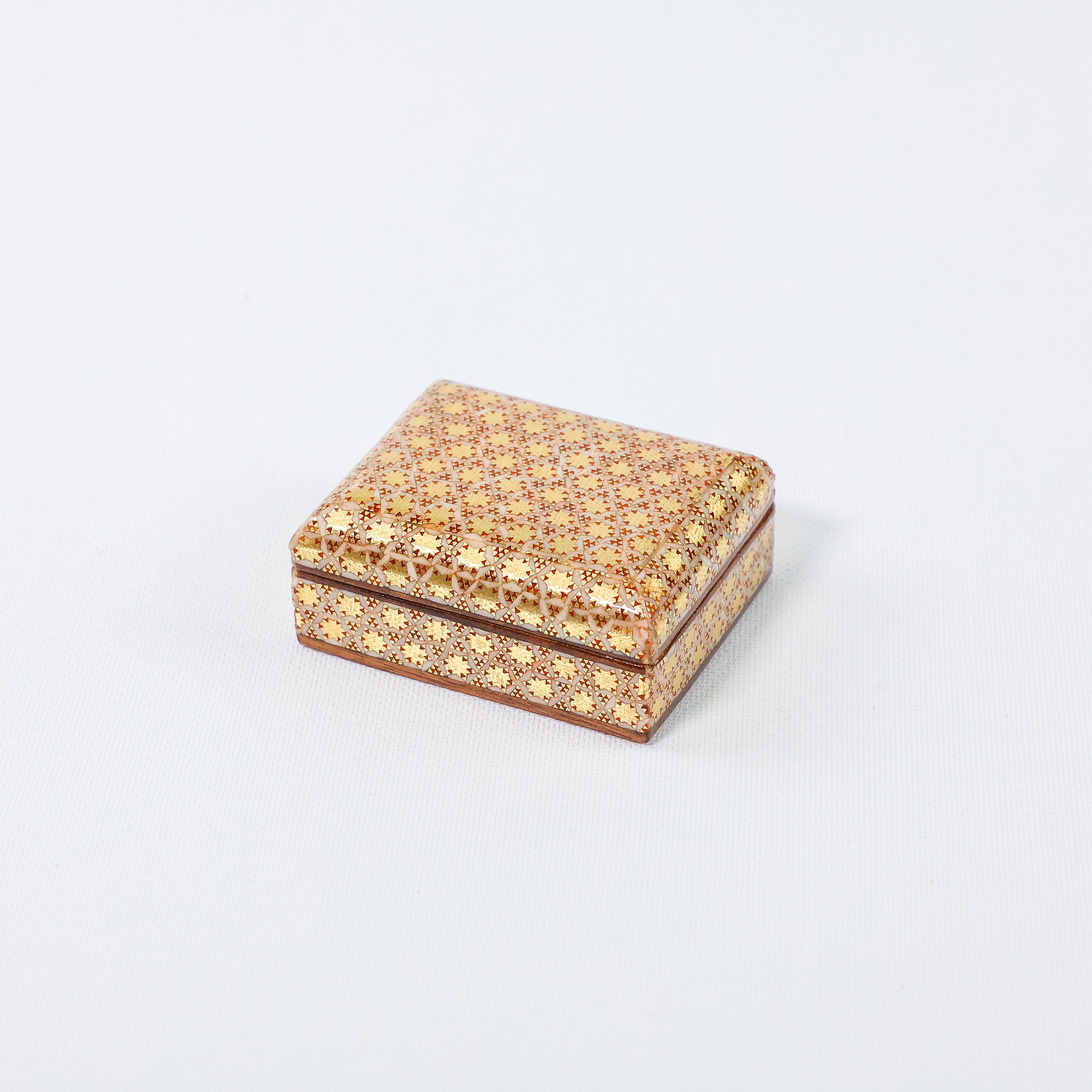 Rectangular Coin Box – Bone Khatam – Beechwood Interior