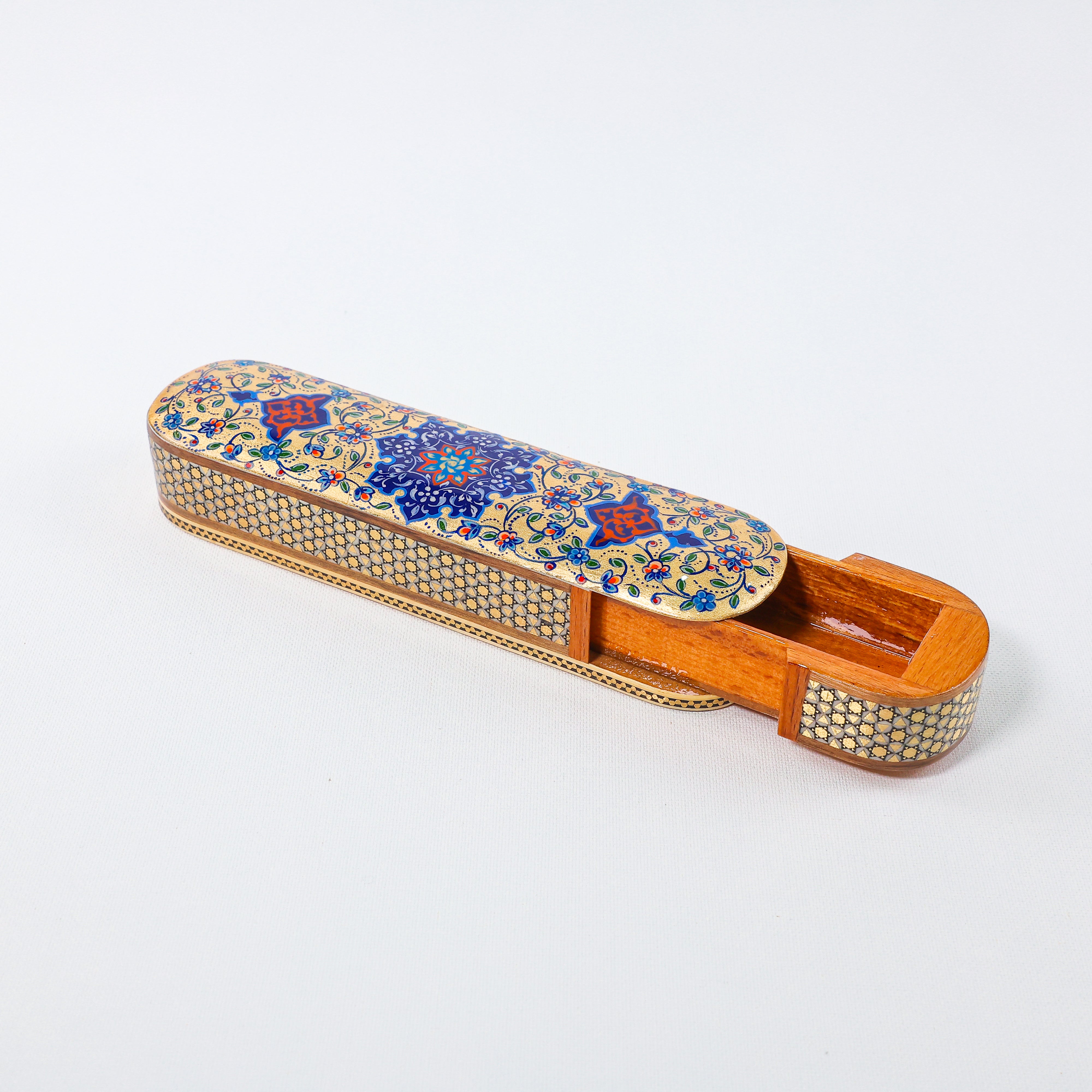 Pen Case – Gold Leaf Tazhib Design – Size 20 cm