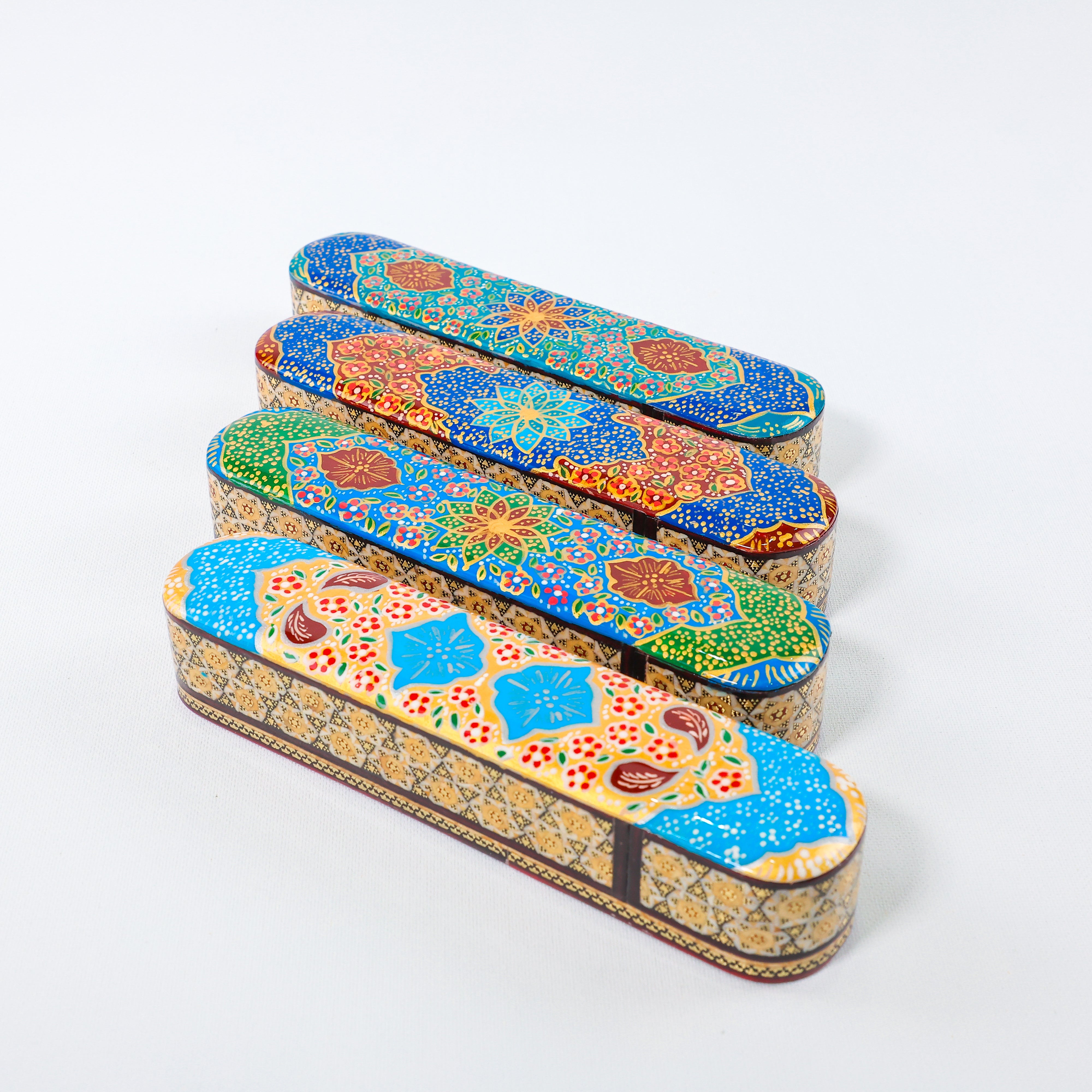 Khatam Slide Box – Tazhib Painting – Size 20 cm