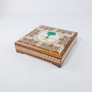 Khatam Box – Velvet Interior – Saudi State Emblem – Size 25 × 25 cm