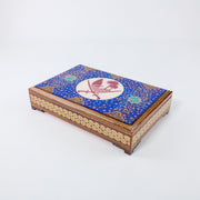 Khatam Box – Velvet Interior – State of Qatar New Emblem – Size 20 × 30 cm