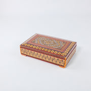 Khatam Box – Velvet Interior – Tazhib Painting – Size 14 × 22 cm