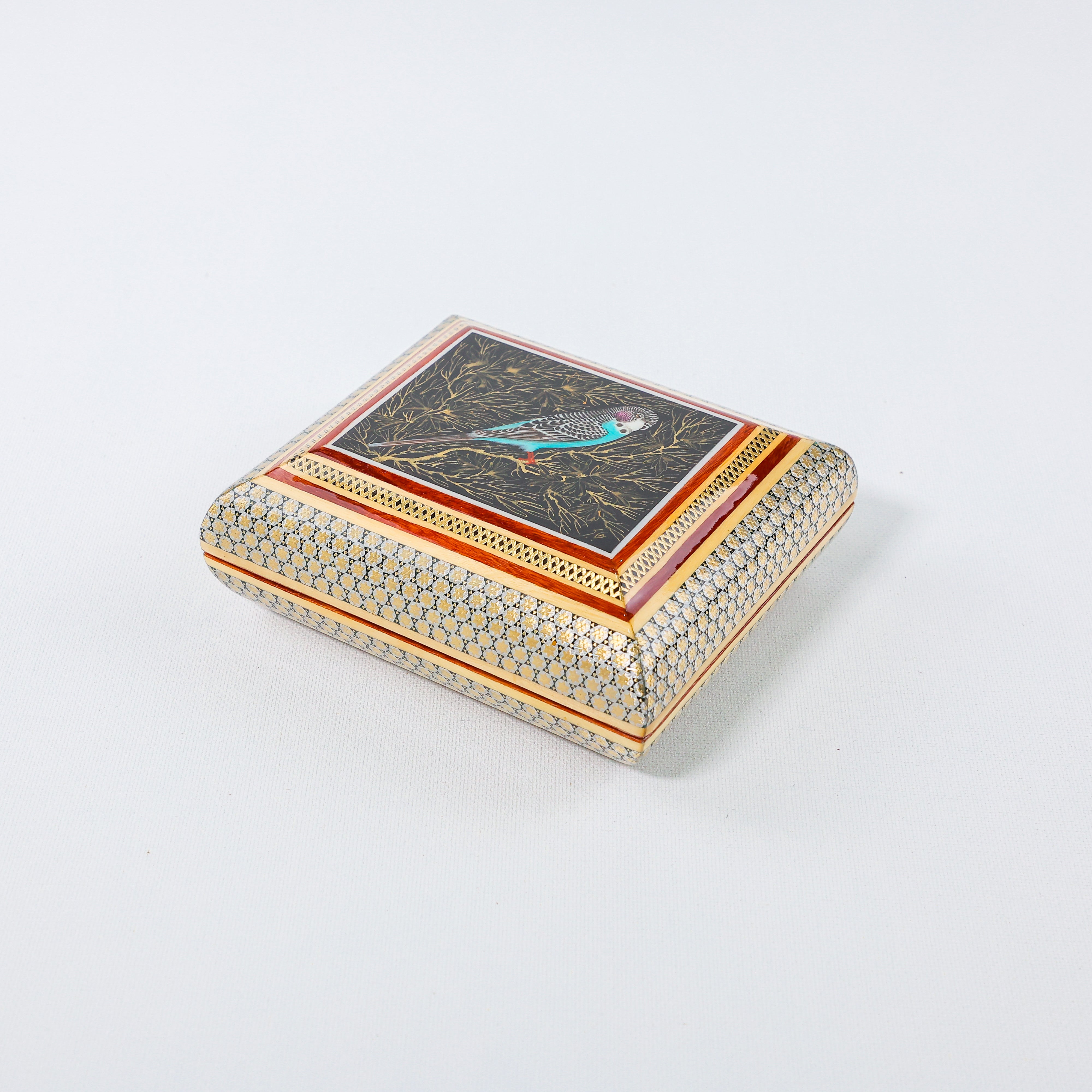 Slim Series Box – Aluminum Frame – Premium Tazhib – Size 10 × 12 cm