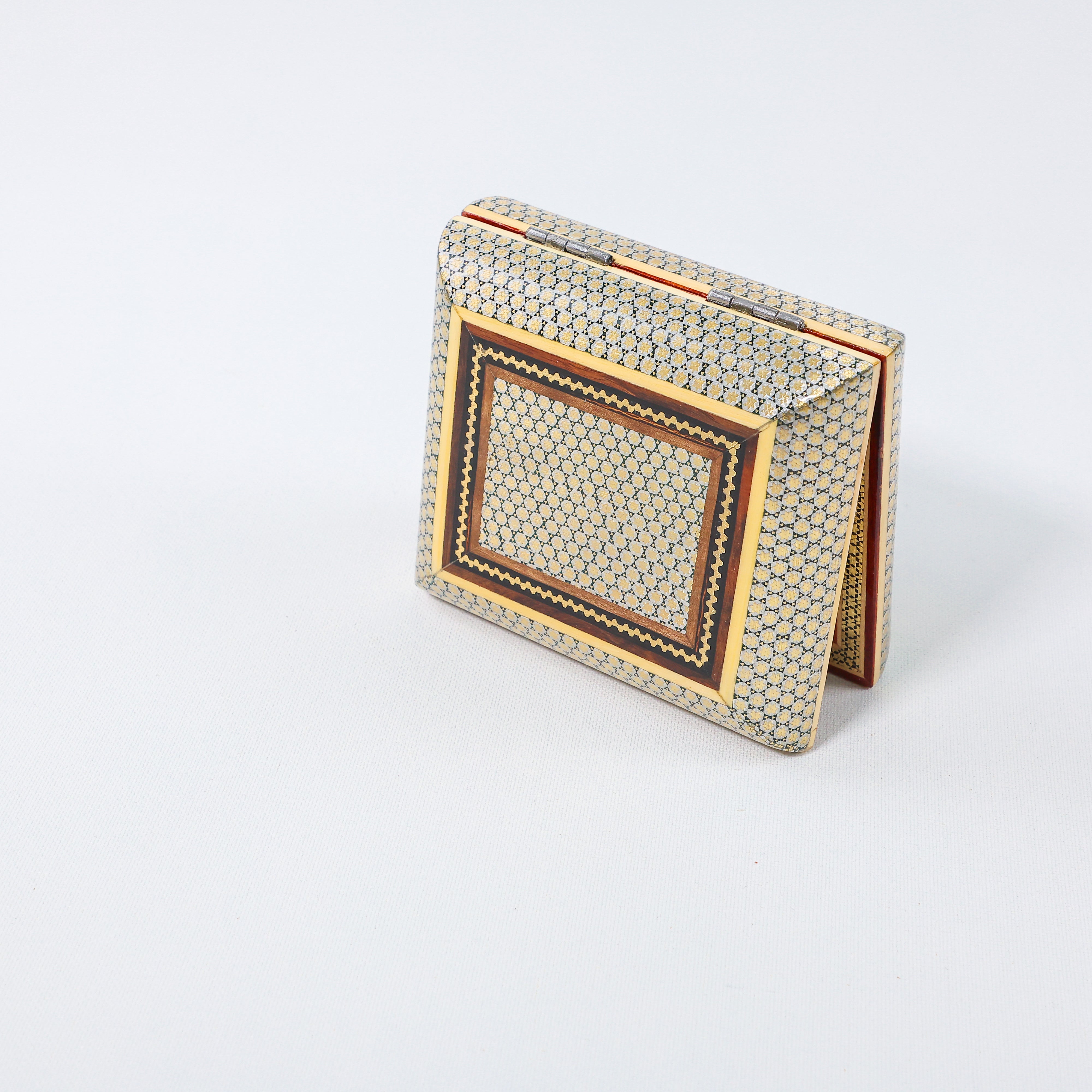 Slim Series Box – Aluminum Frame – Premium Tazhib – Size 10 × 12 cm