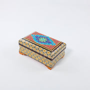 Full Khatam Bone Inlay Box – Tazhib Painting – Size 10 × 16 cm