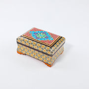 Full Khatam Bone Inlay Box – Tazhib Painting – Size 10 × 14 cm