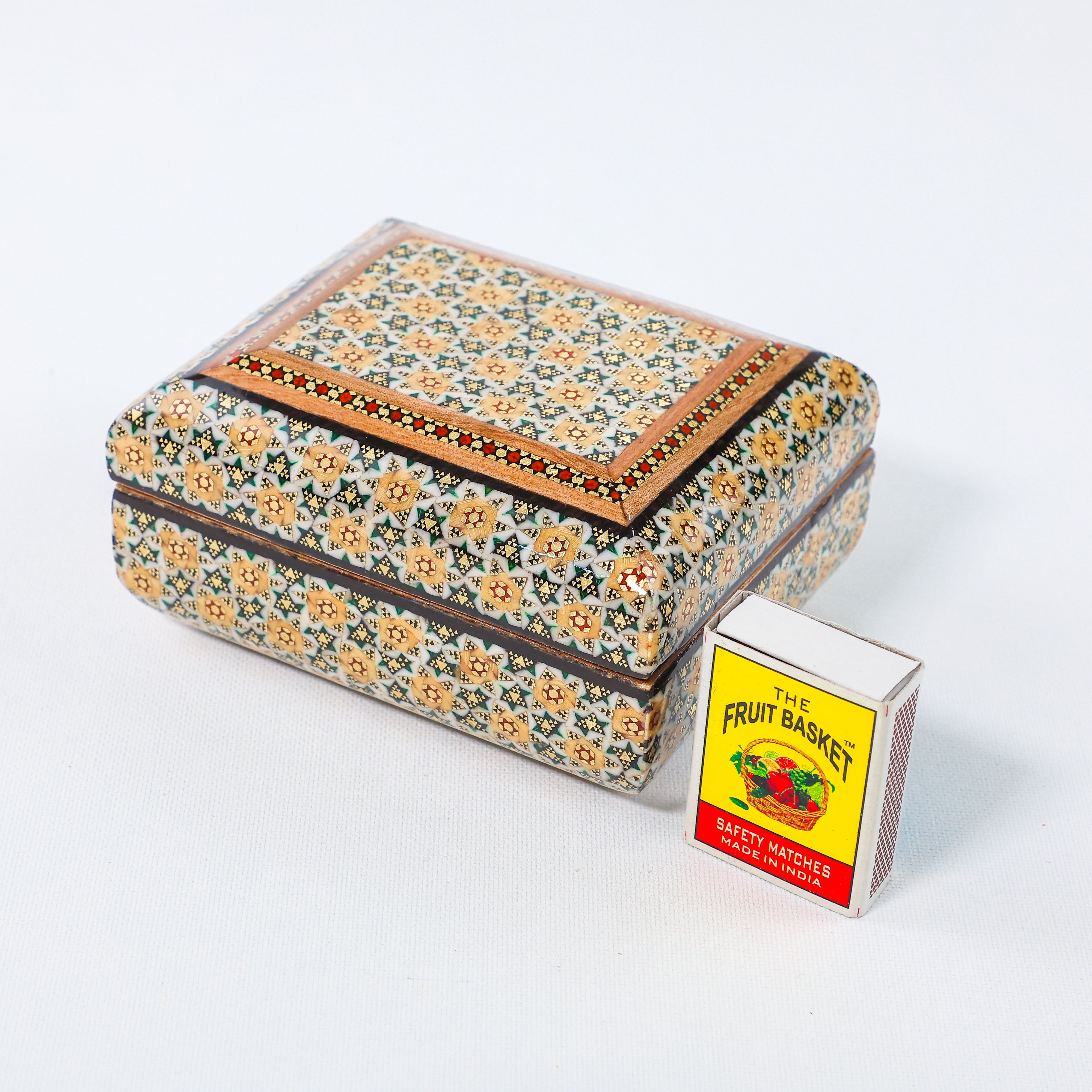 Full Khatam Bone Inlay Box – Size 10 × 12 cm