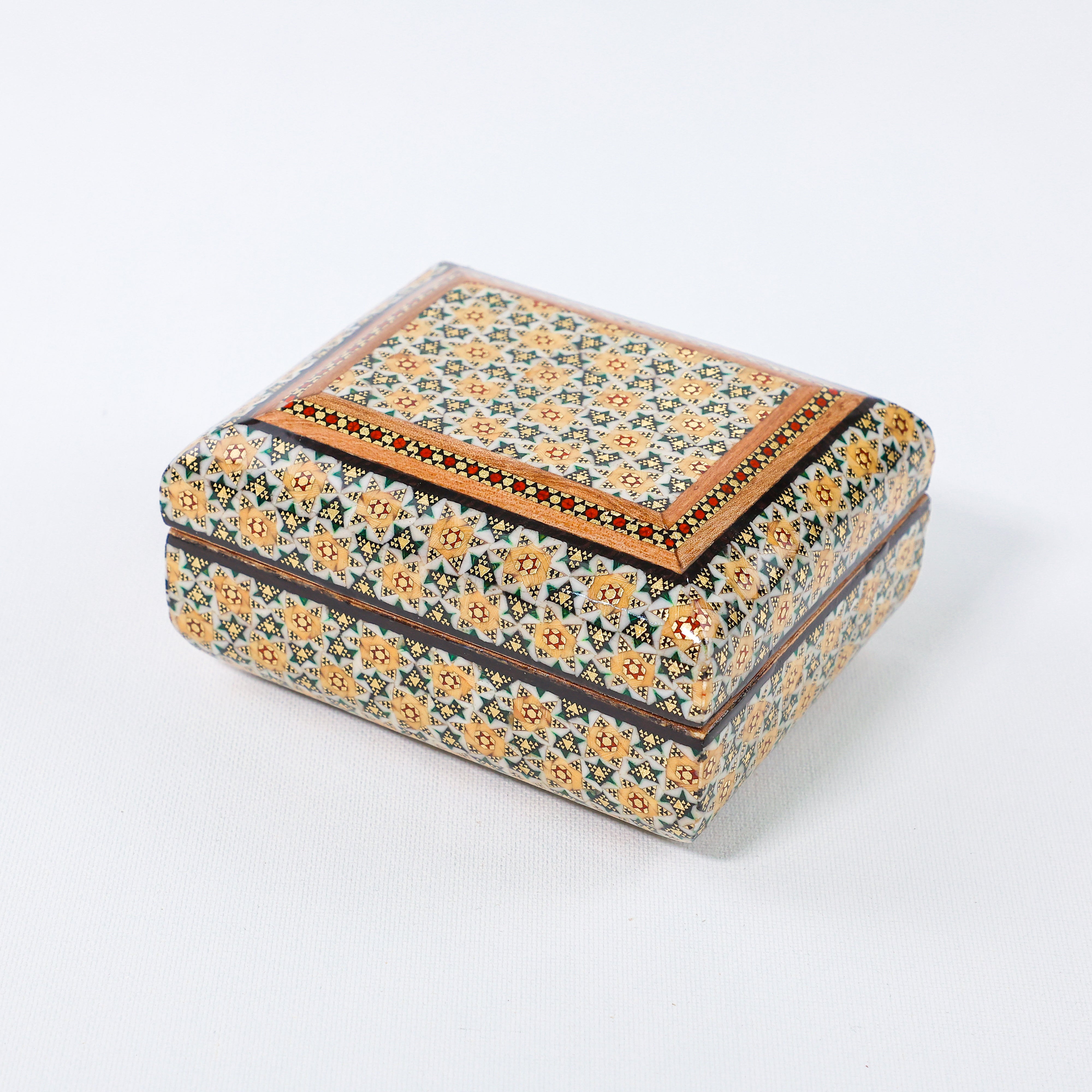 Full Khatam Bone Inlay Box – Size 10 × 12 cm