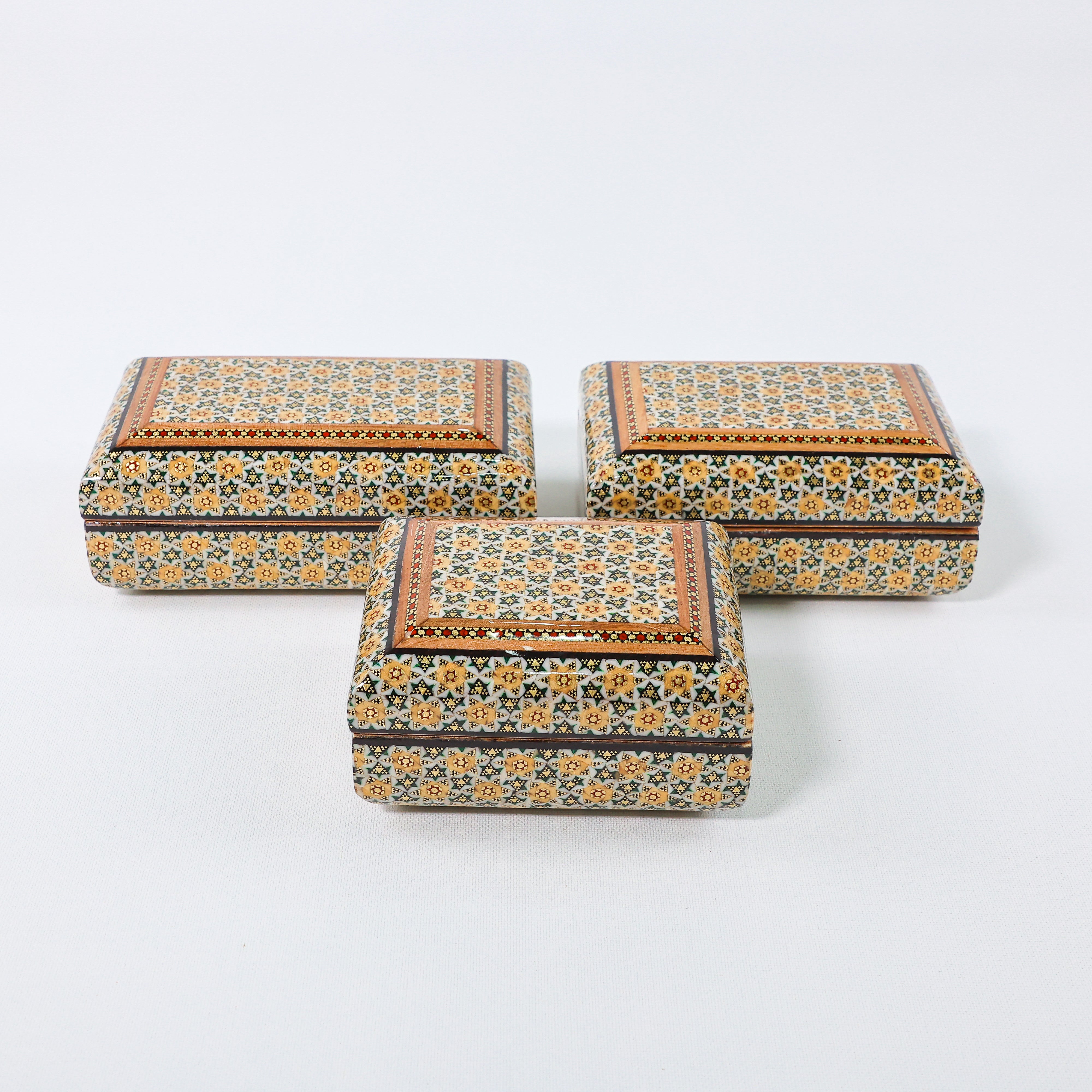 Full Khatam Bone Inlay Box – Size 10 × 12 cm
