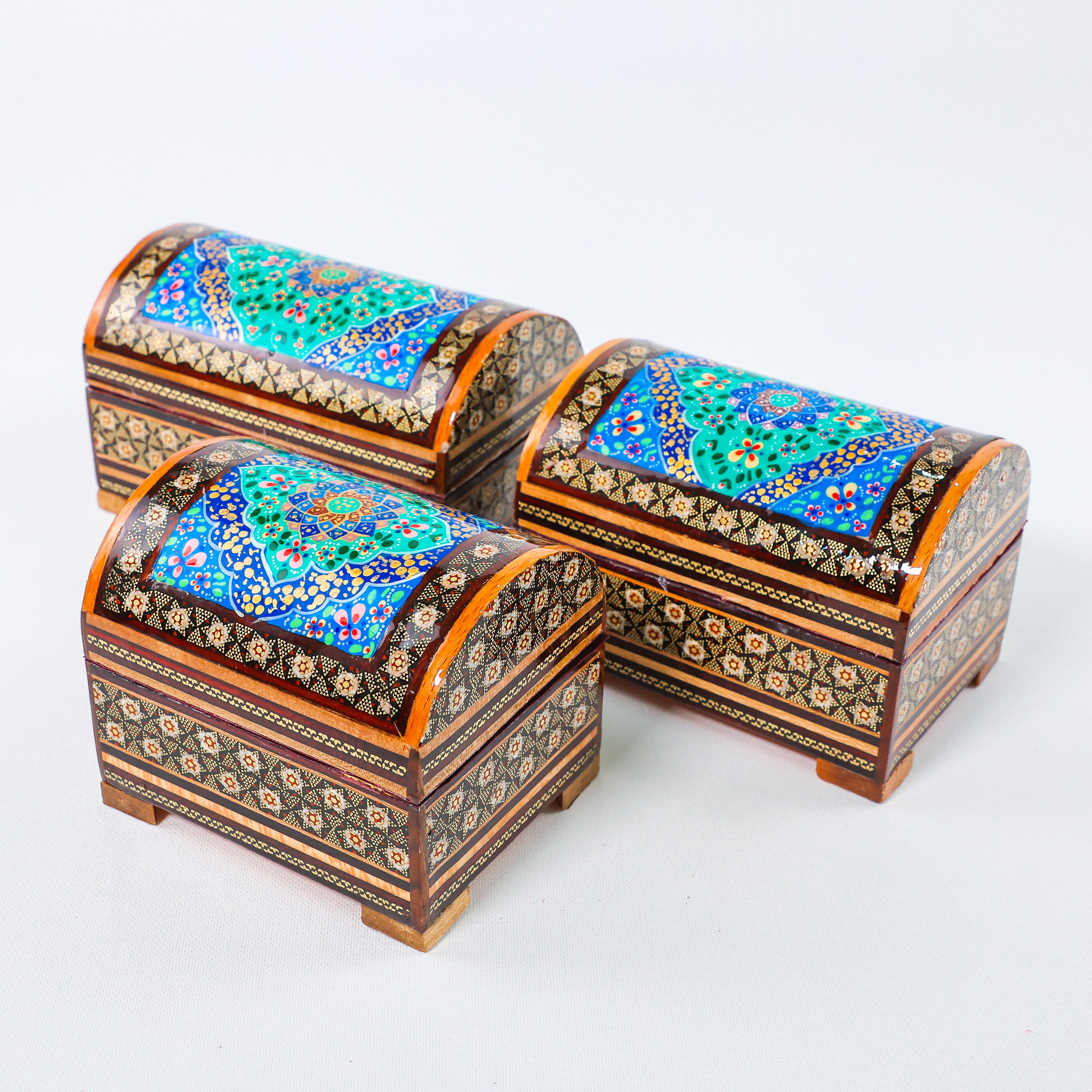 Chest Series Box – Velvet Interior – Size 12 × 10 cm