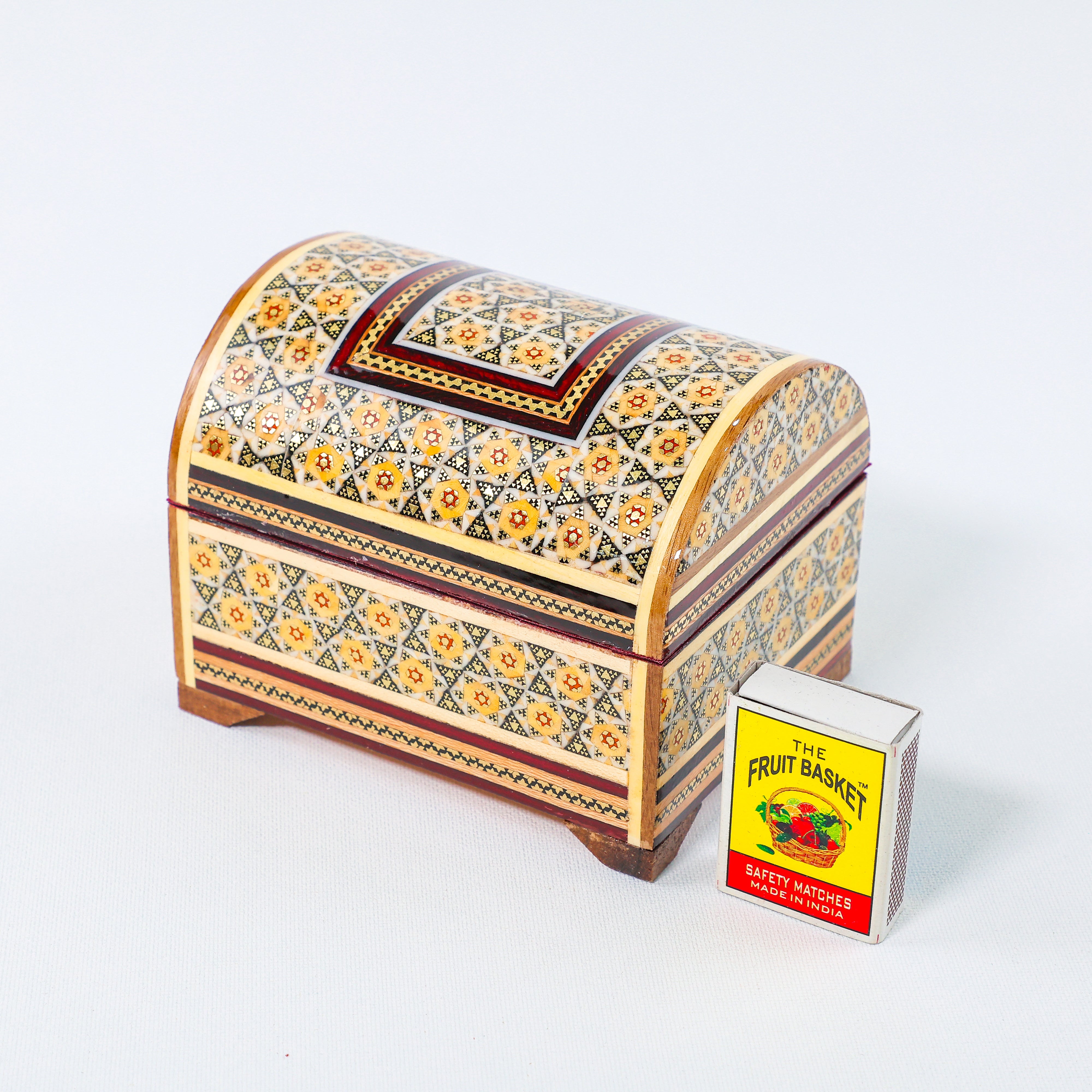 Khatam Chest – Khatam Design – Velvet Interior – Size 10 × 12 cm