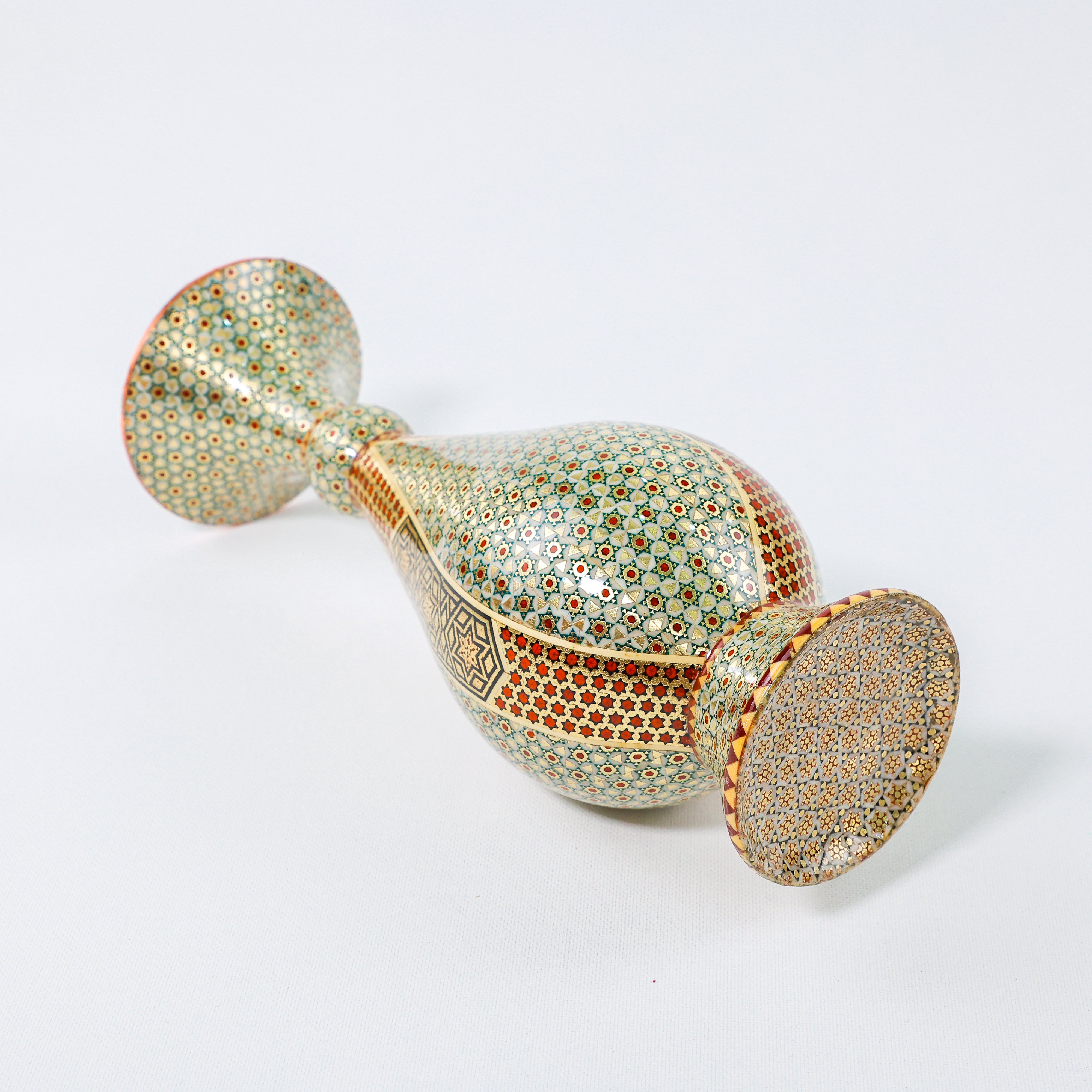 Vase – Sorahi Style – Full Khatam – Height 25 cm