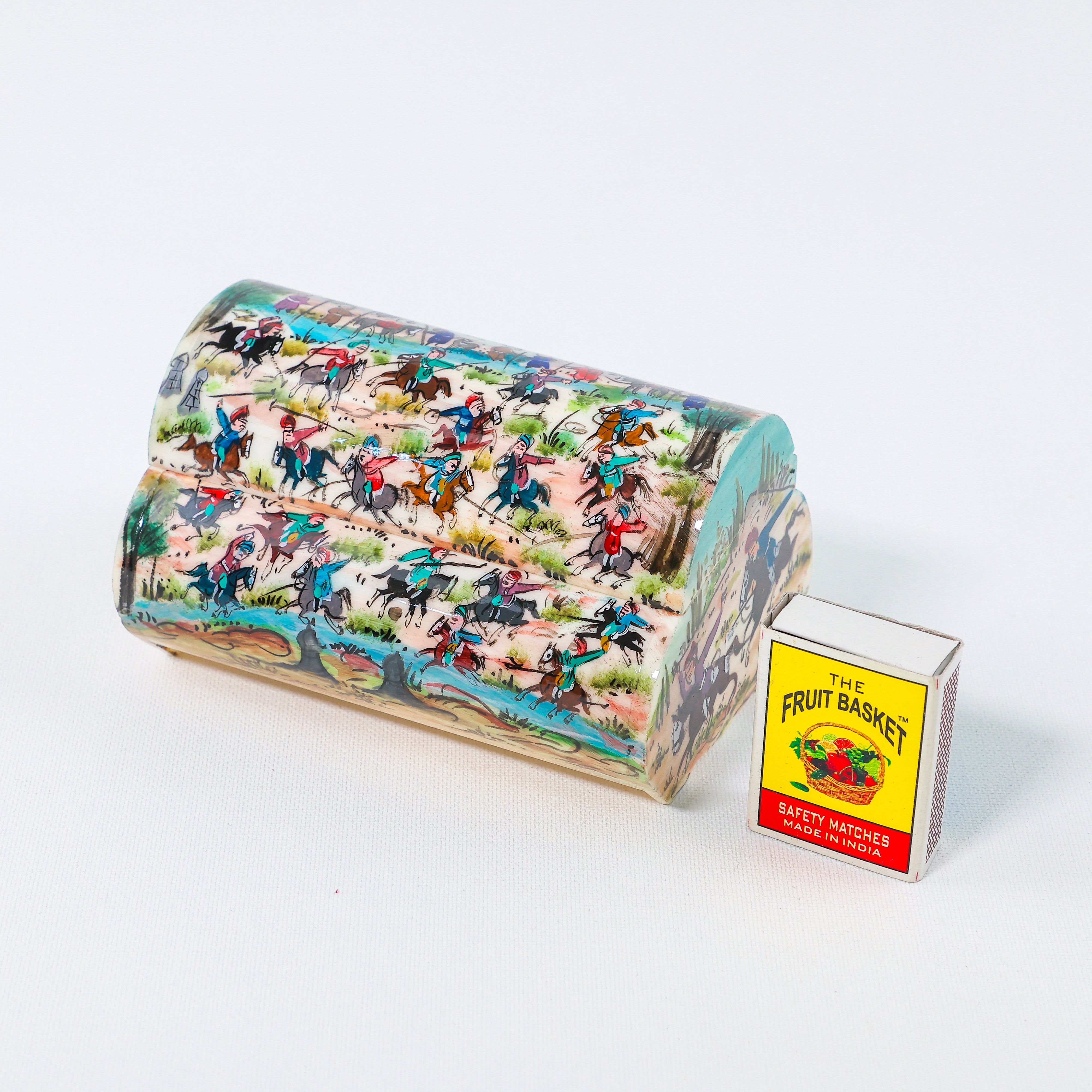 Camel Bone Box – Double Door – Tazhib – Size 12 cm