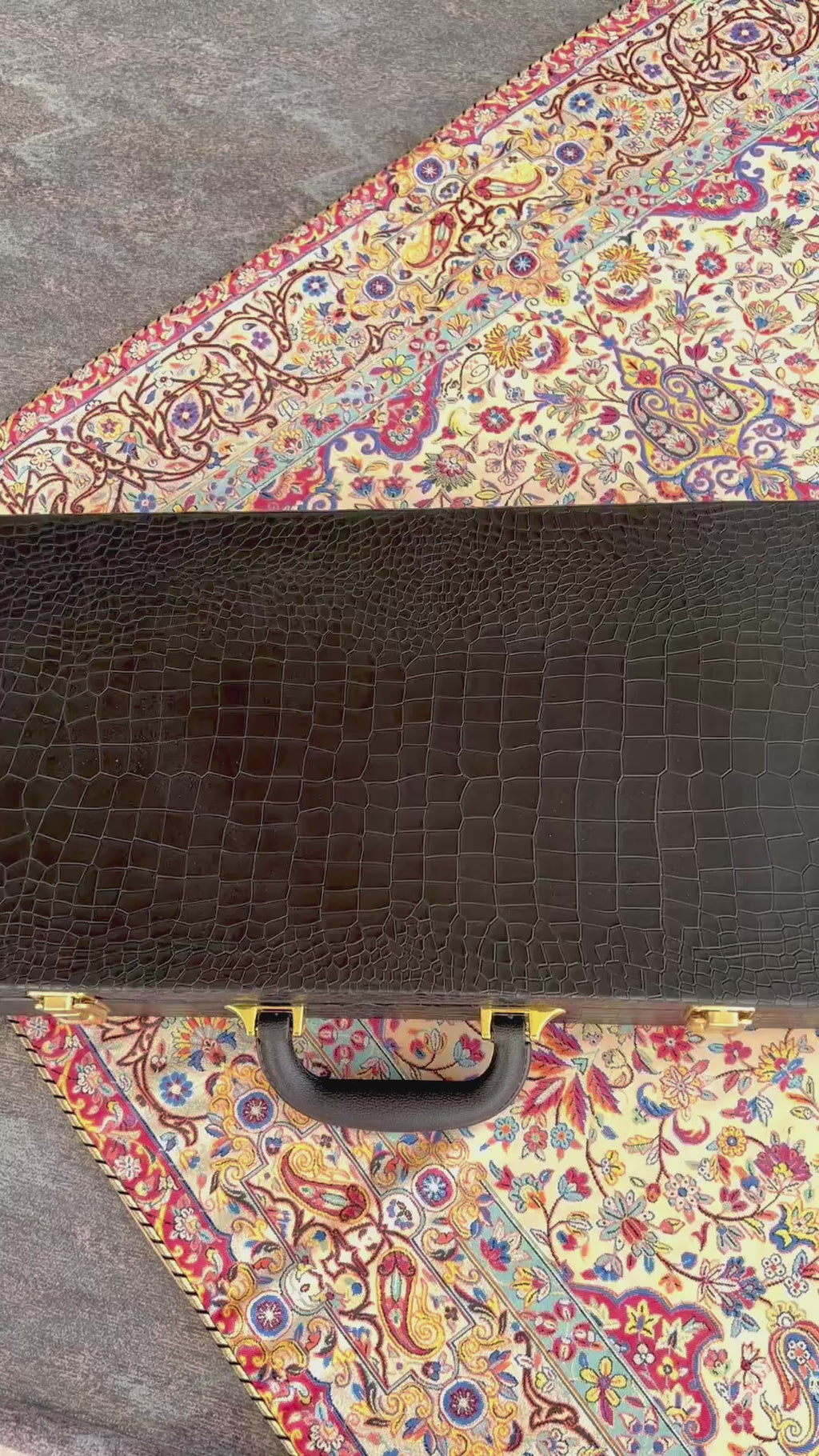 Chess Board - Size 40 - Tazhib & Flower Design