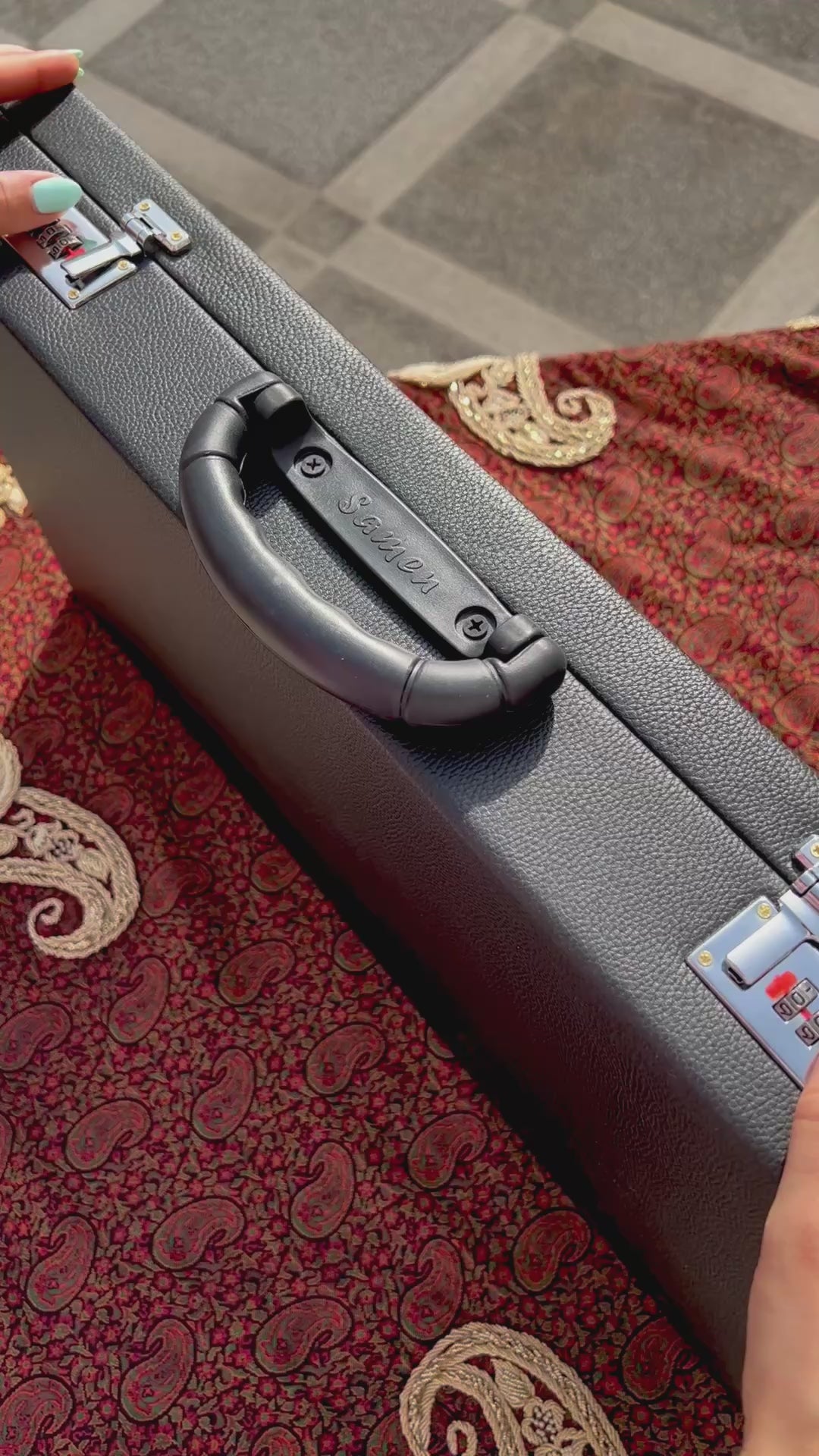 Load video: رقعة شطرنج - مقاس 50 - حافة مزخرفة - تصميم تازيب 2