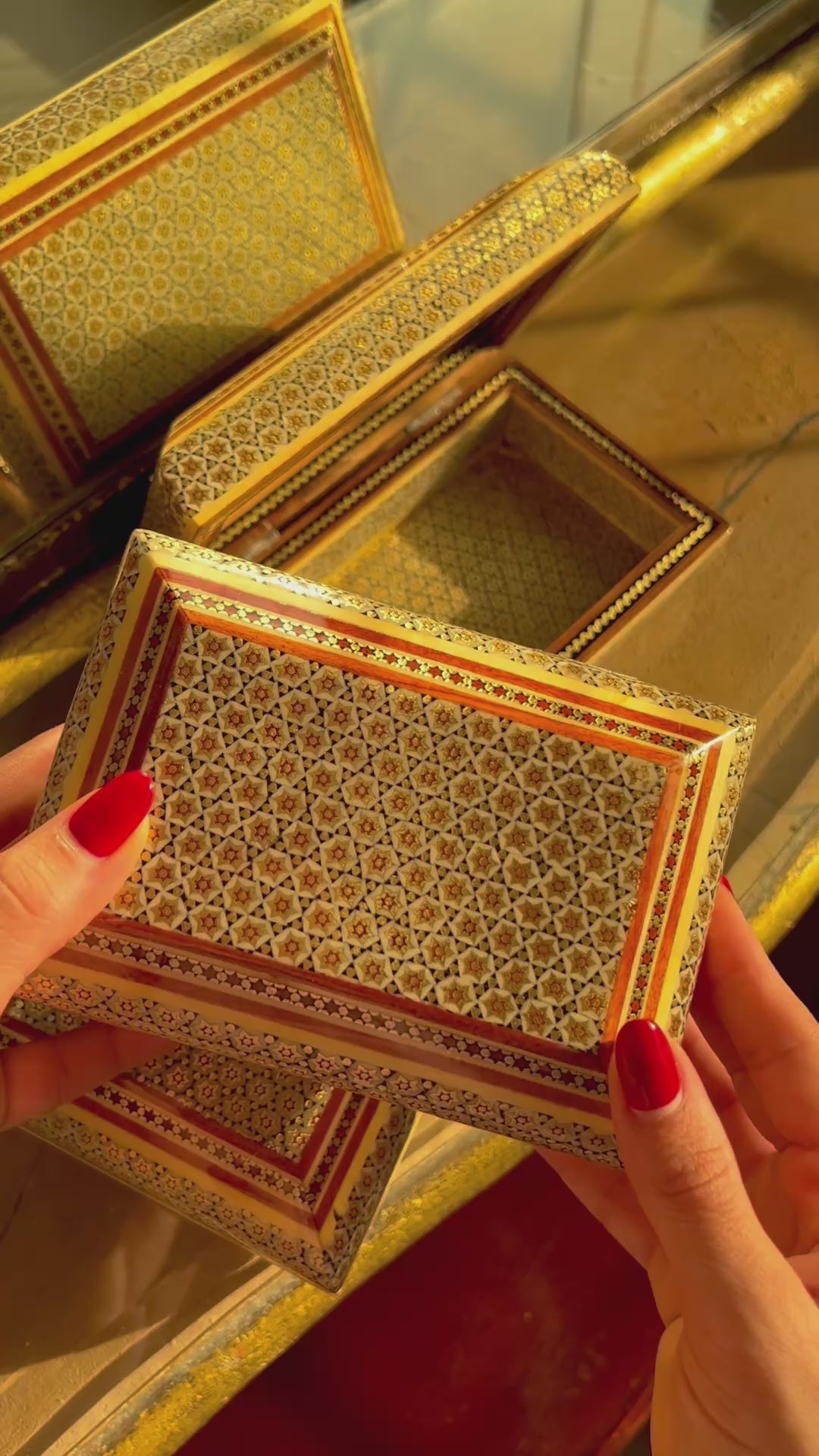 Premium Jewelry Box Inner Khatam Design Size 2