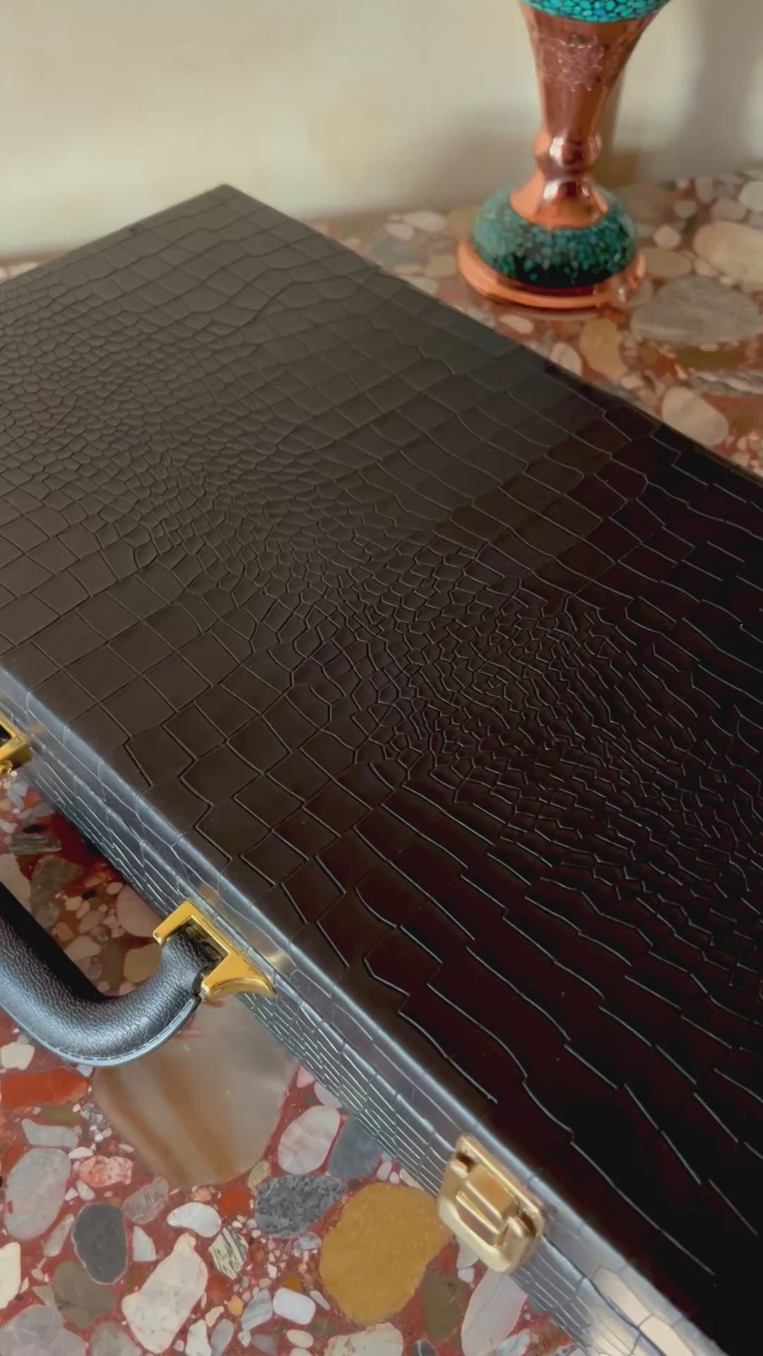 Chess Board - Size 40 - Beechwood Interior 1